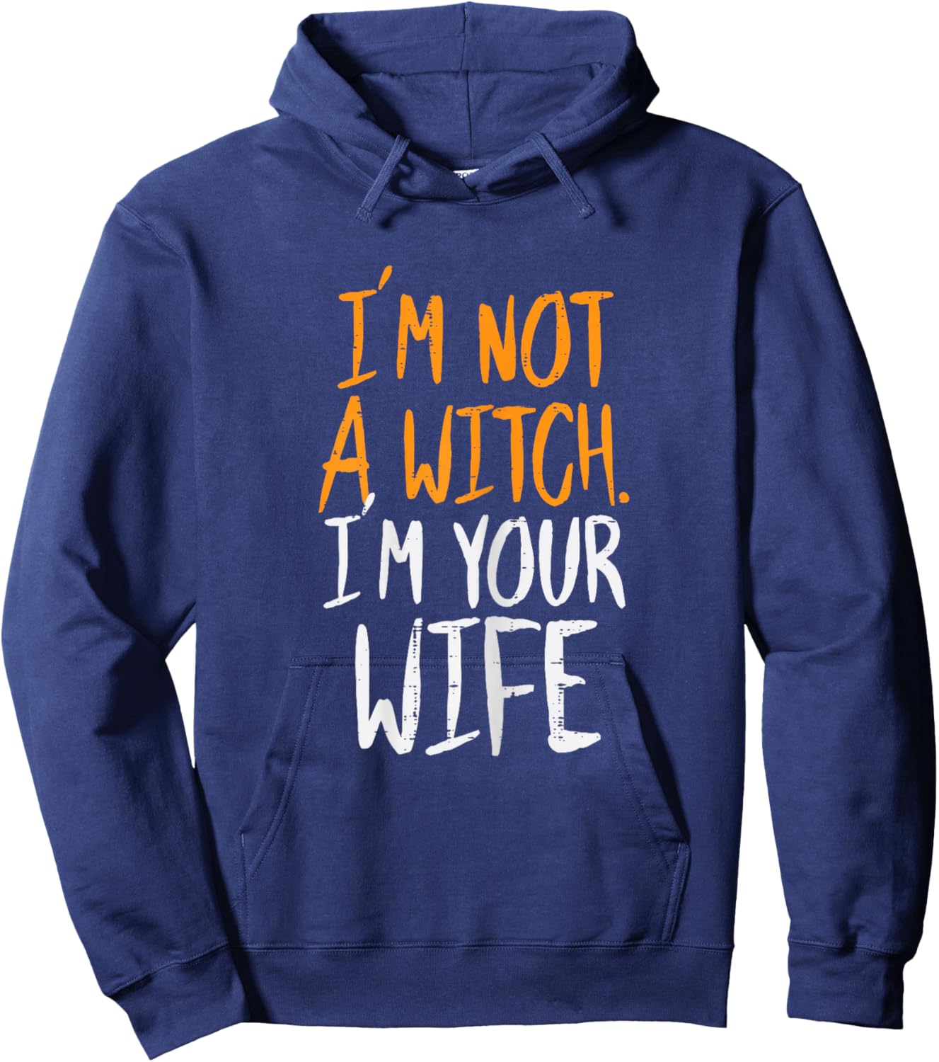 Not A Witch Your Wife Halloween Matching Couple Her Women Hoodie - Hoodie | Navy