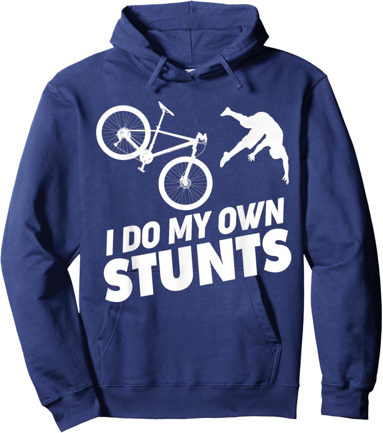 I Do My Own Stunts funny Mountain Bike Hoodie - Hoodie | Navy