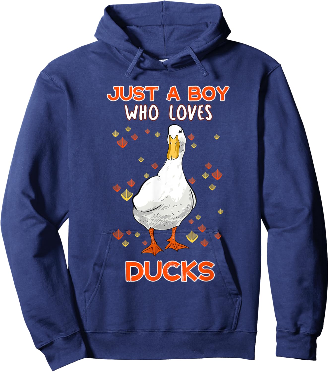 Just A Boy Who Loves Ducks Funny Duck Lover Quote Hoodie - Hoodie | Navy