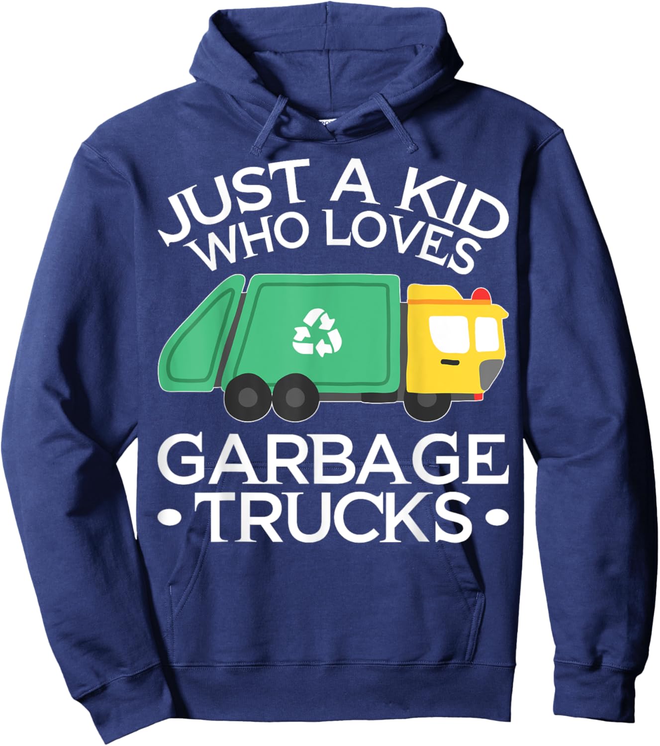 Toddler Garbage Truck Man Costume Kids Hoodie - Hoodie | Navy