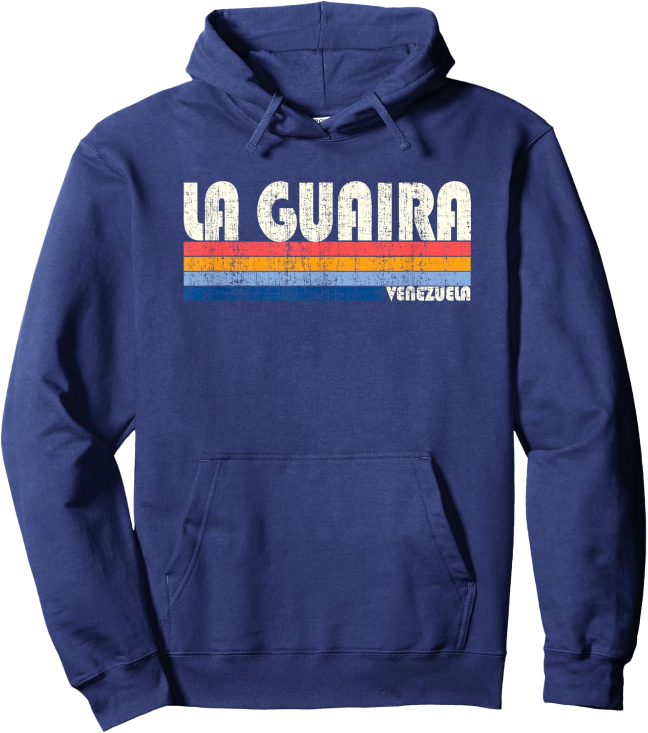 Retro Vintage 70s 80s Style La Guaira, Venezuela Hoodie - Hoodie | Navy
