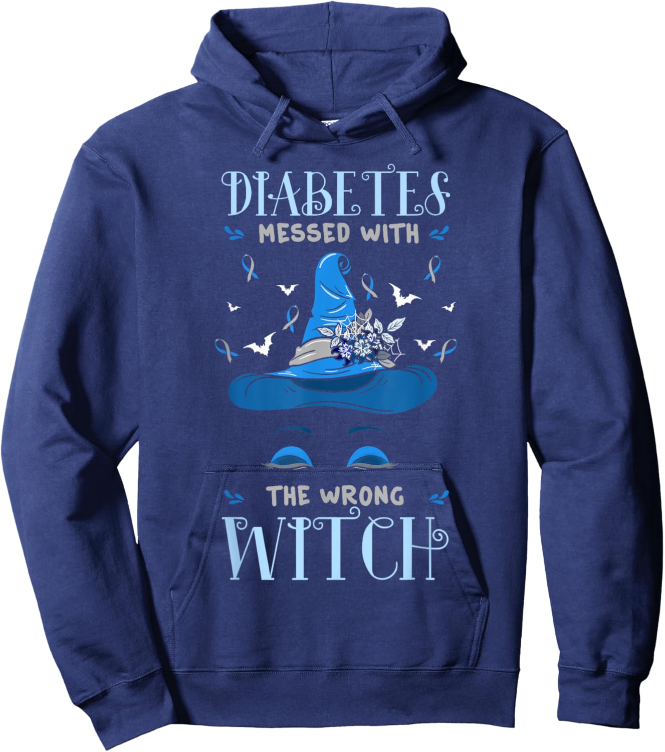 Diabetes Survivors Diabetic Patient Halloween Witch Costume Small Hoodie - Hoodie | Navy