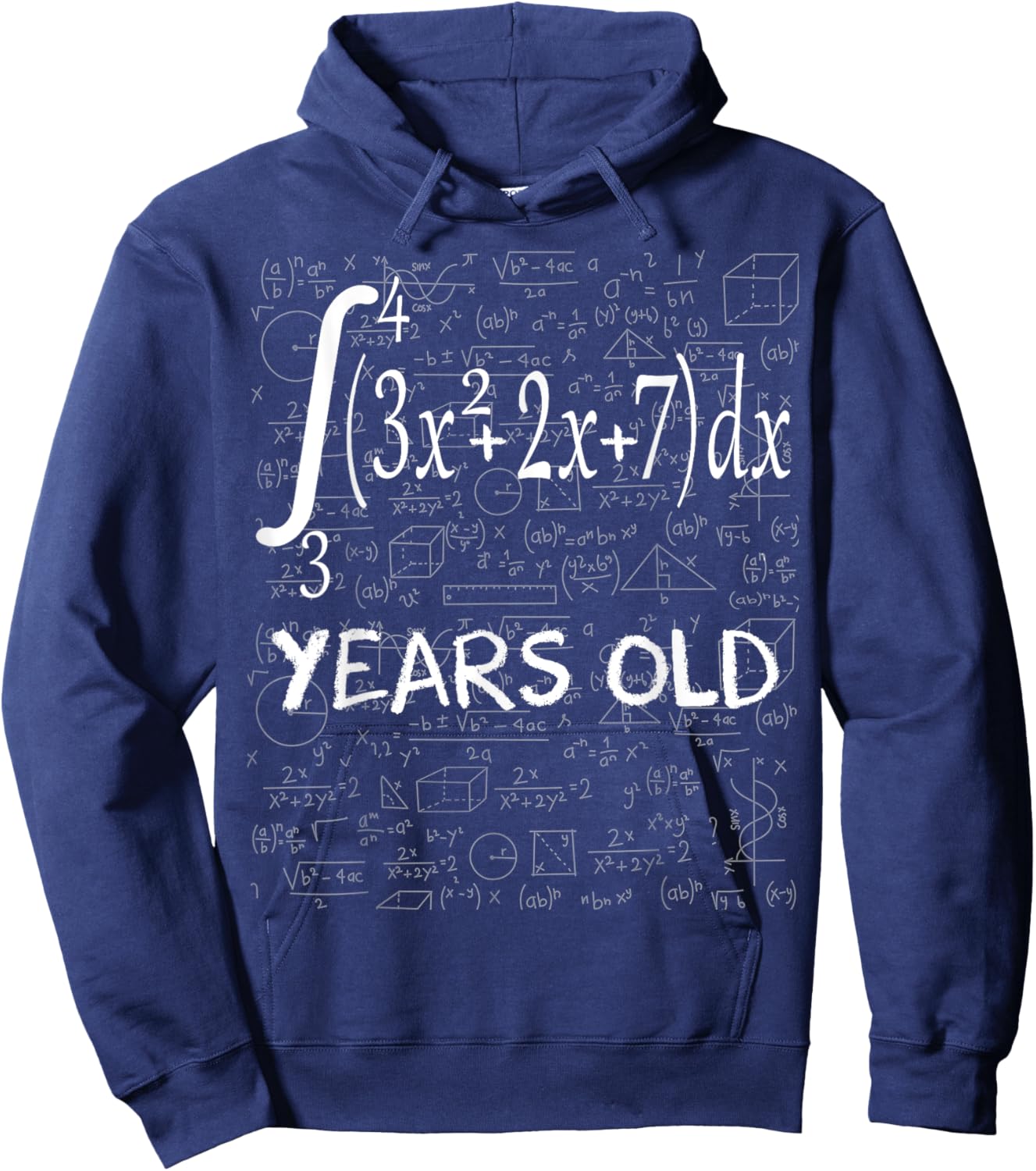 Funny math geek 51 years old 51st birthday integral calculus Hoodie - Hoodie | Navy