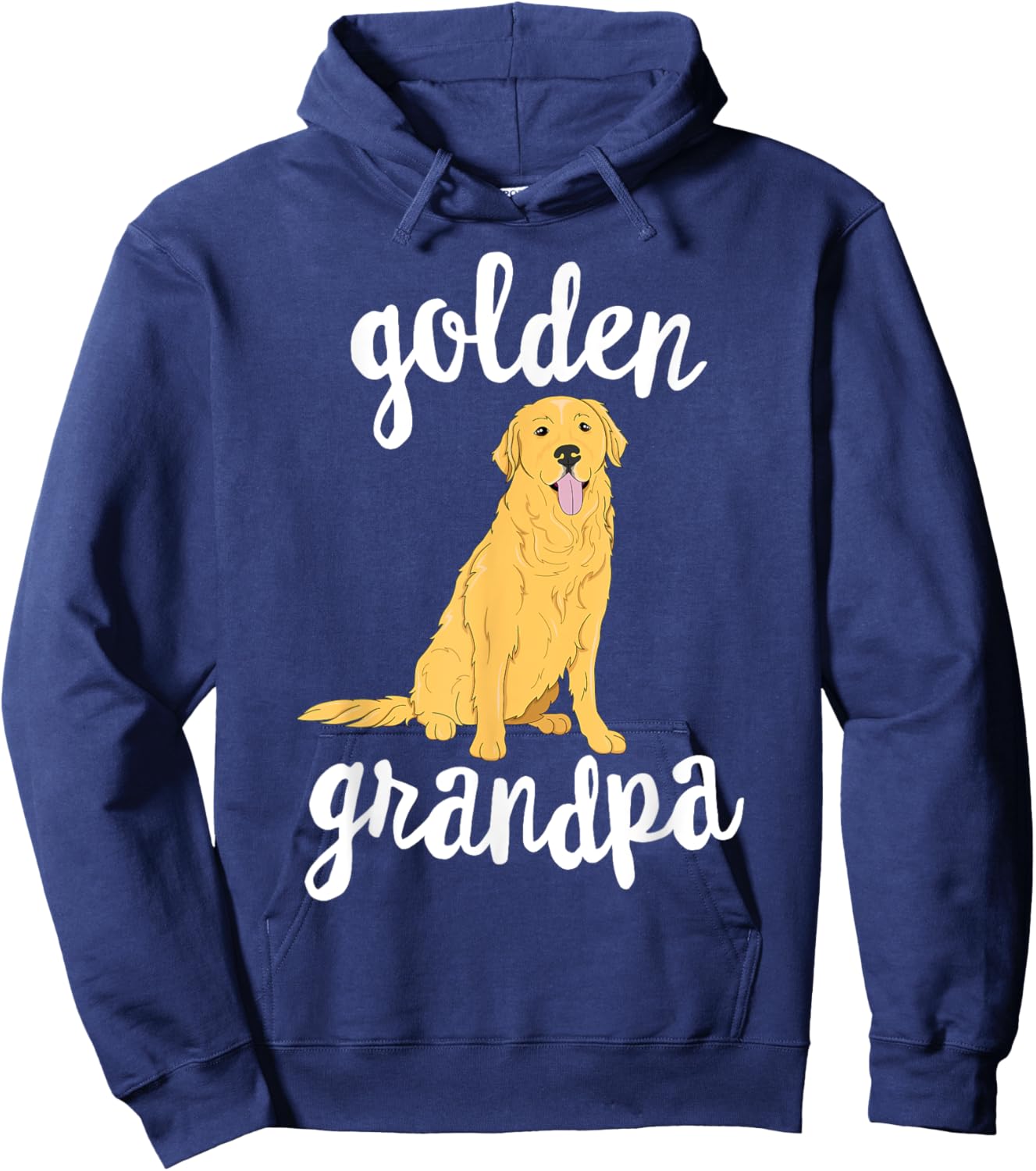 Golden Retriever Grandpa Pawpa Dog Grandparents Grand Paw Hoodie - Hoodie | Navy