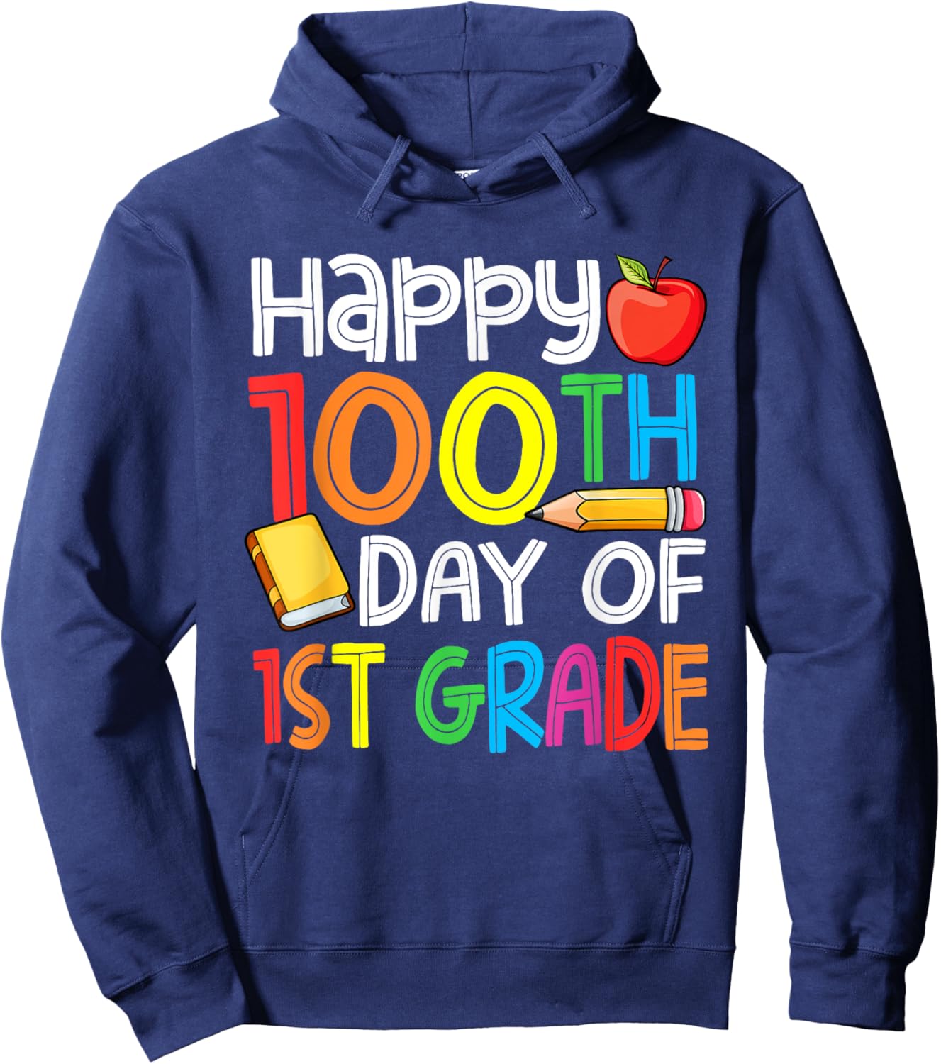 100 Days Smarter First Grade 100th Day Of School 1st Grade Hoodie - Hoodie | Navy