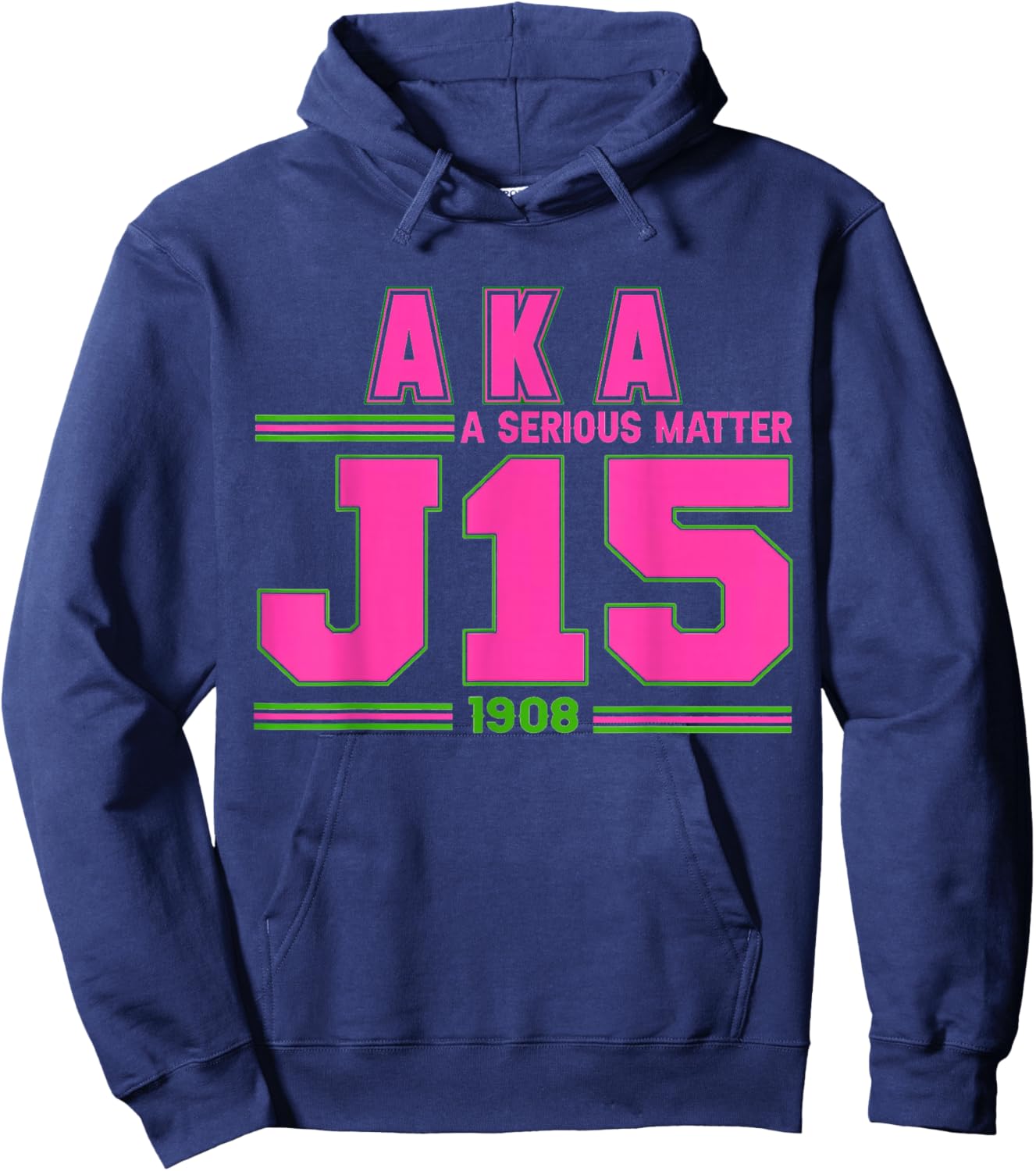 A Serious Matter J15 Founder's Day Pink And Green AKA Hoodie - Hoodie | Navy