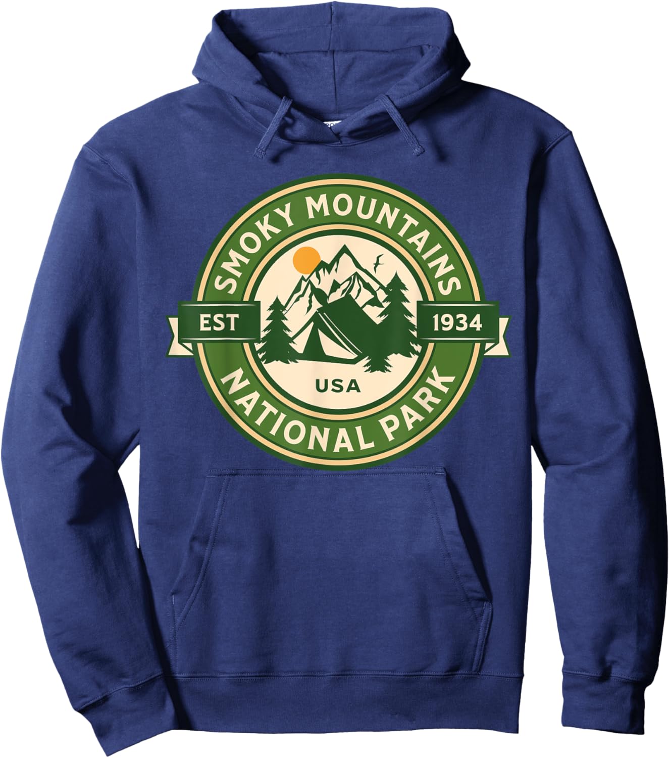 Great Smoky Mountains National Park Tennessee Hike Outdoors Hoodie - Hoodie | Navy