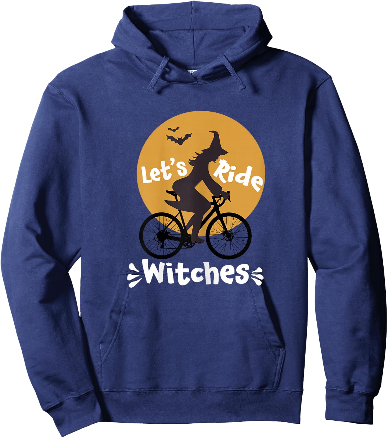 Let's Ride Witches - GRAVEL BIKE Ladies rides Moon Halloween Hoodie - Hoodie | Navy
