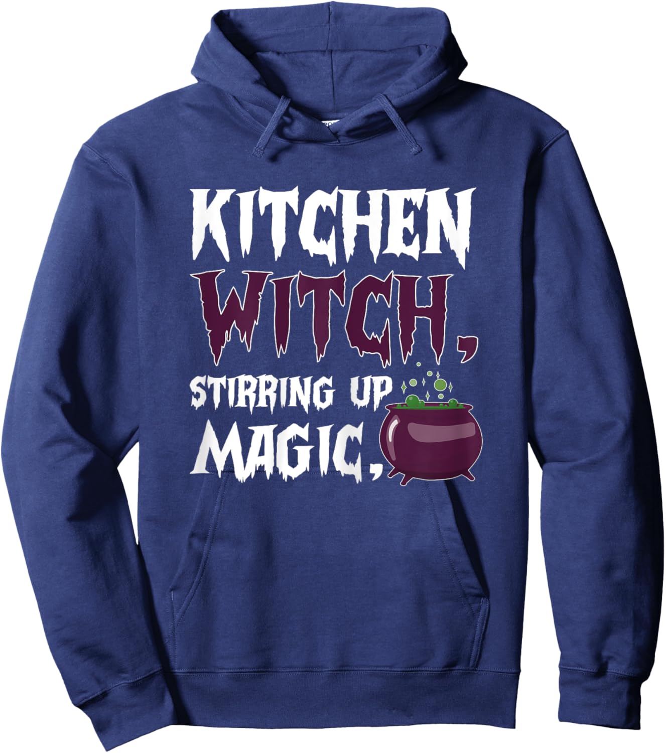Kitchen Witch Stirring Up Magic Cooking Bake Chef Halloween Hoodie - Hoodie | Navy