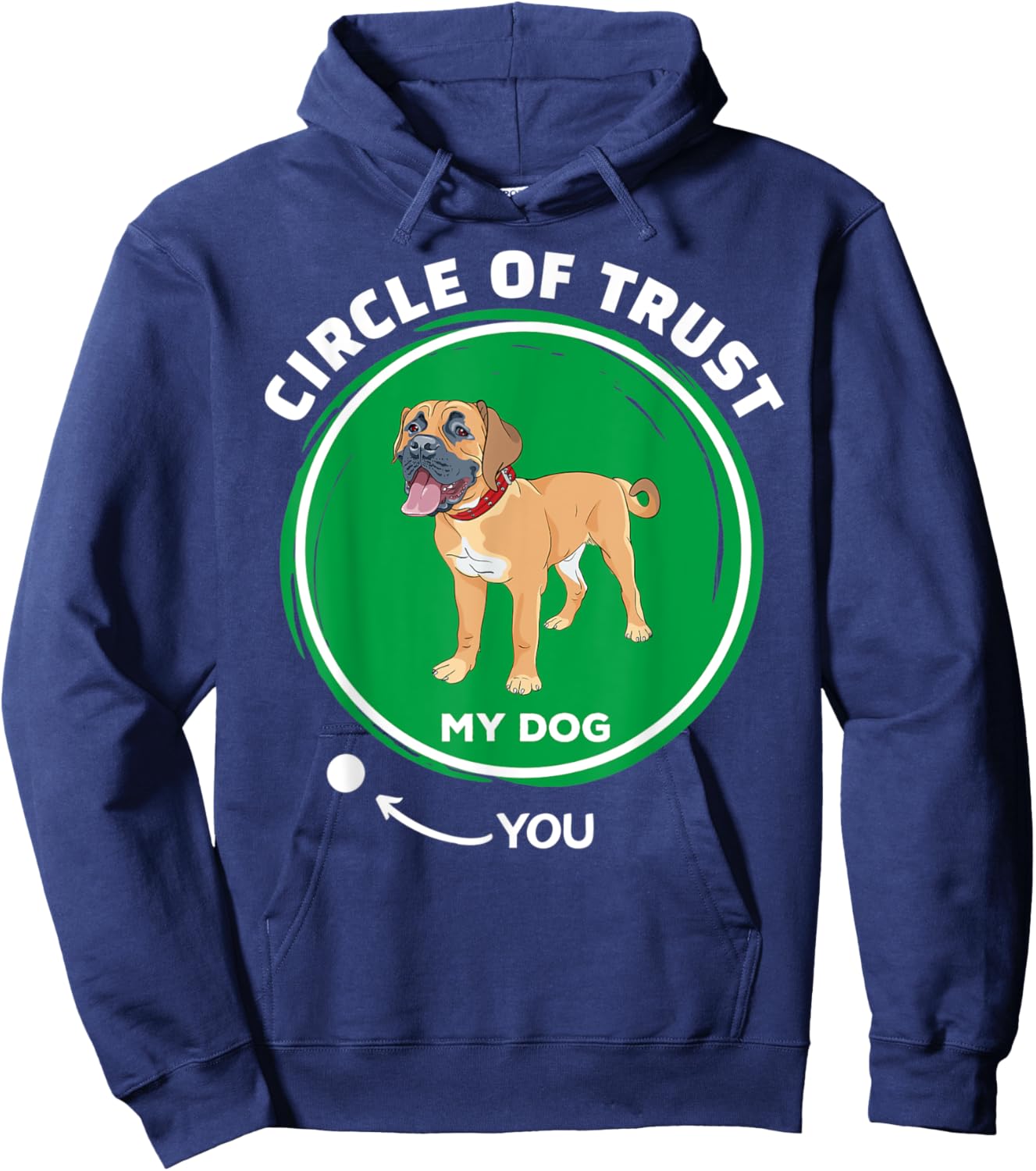 Boerboel Circle of Trust Funny Pet Dog Dad Mom Men Women Kids Hoodie - Hoodie | Navy