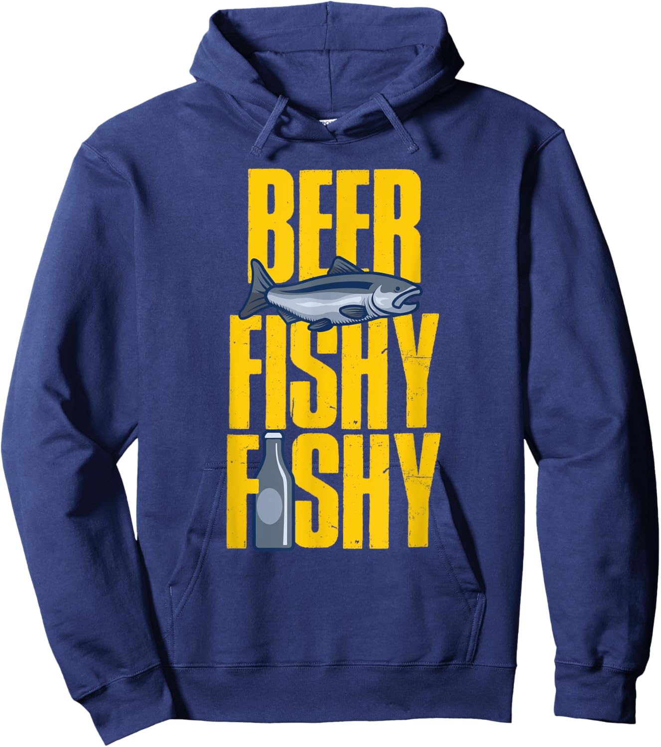 Beer Fishy Fishy Design For Fishing Lovers Hoodie - Hoodie | Navy