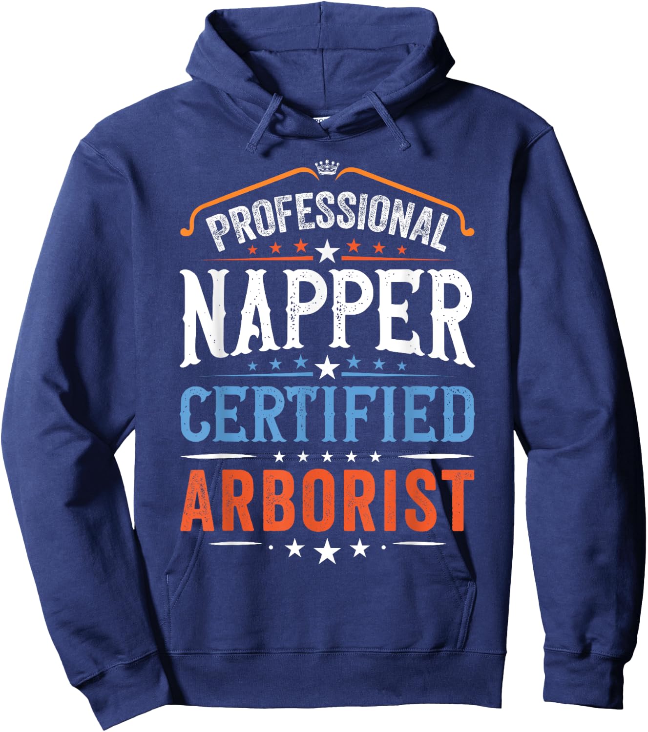 Funny Lumberjack Retro Proud Certified Arborist Hoodie - Hoodie | Navy