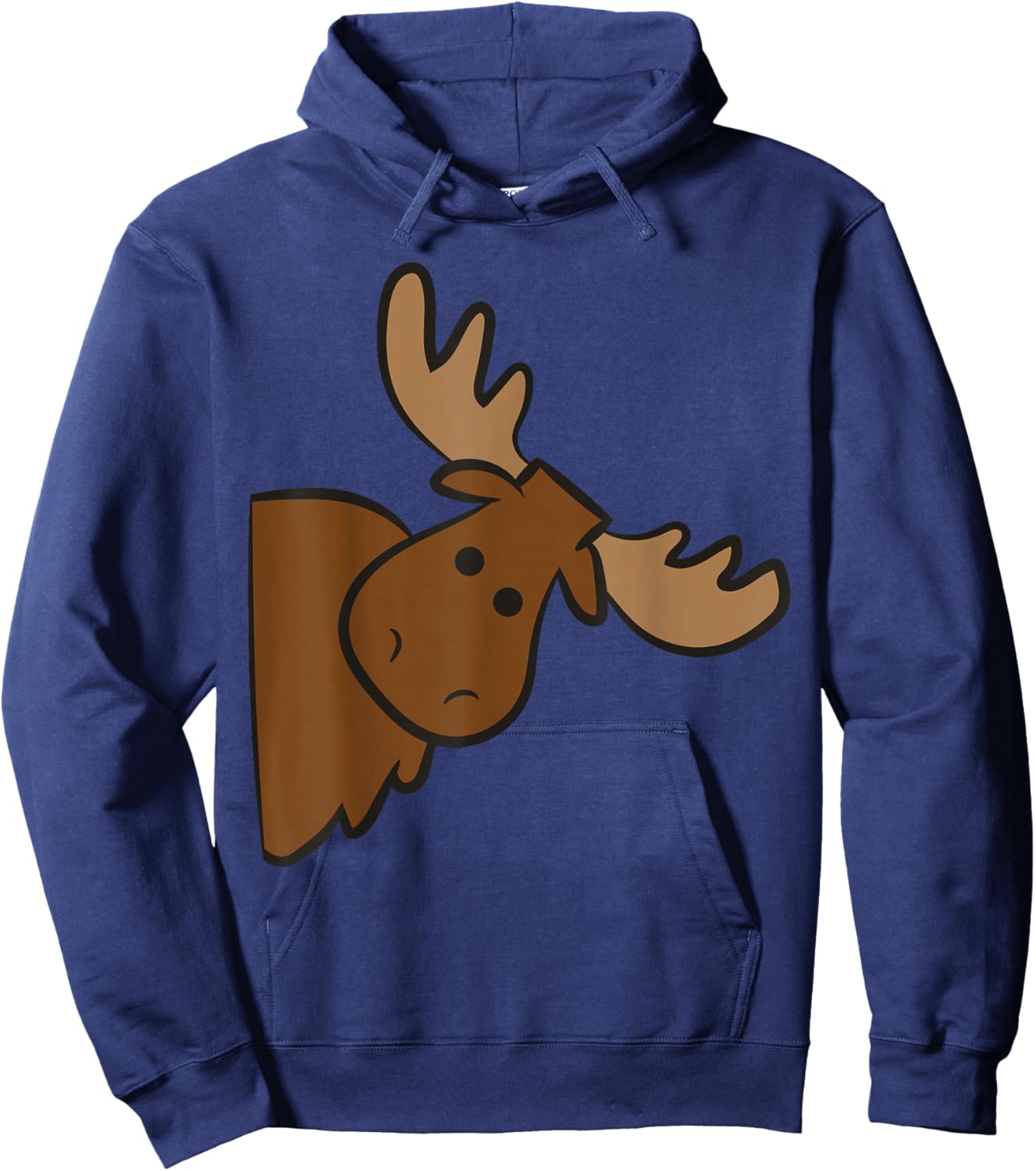 Cute Moose Elk Deer Funny Alaska Moose Small Hoodie - Hoodie | Navy