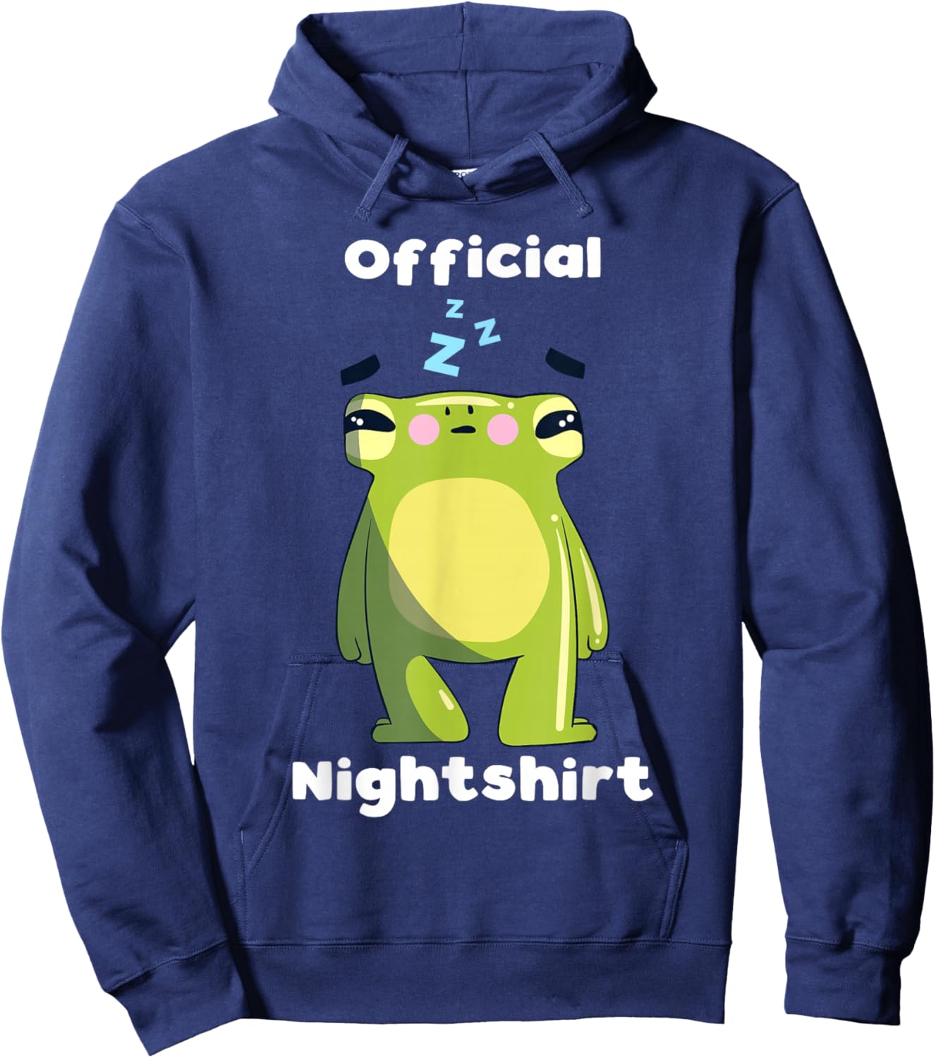 Cute Frog Sleepshirt Nightwear Nightshirt Sleep Pajama Hoodie - Hoodie | Navy