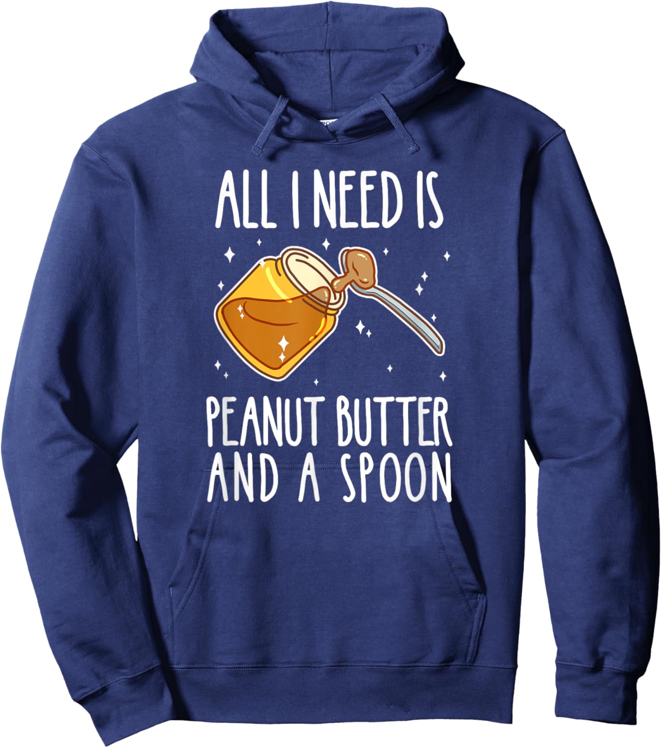 Funny Top Peanut Butter Crunchy PBJ Loves Halloween Hoodie - Hoodie | Navy