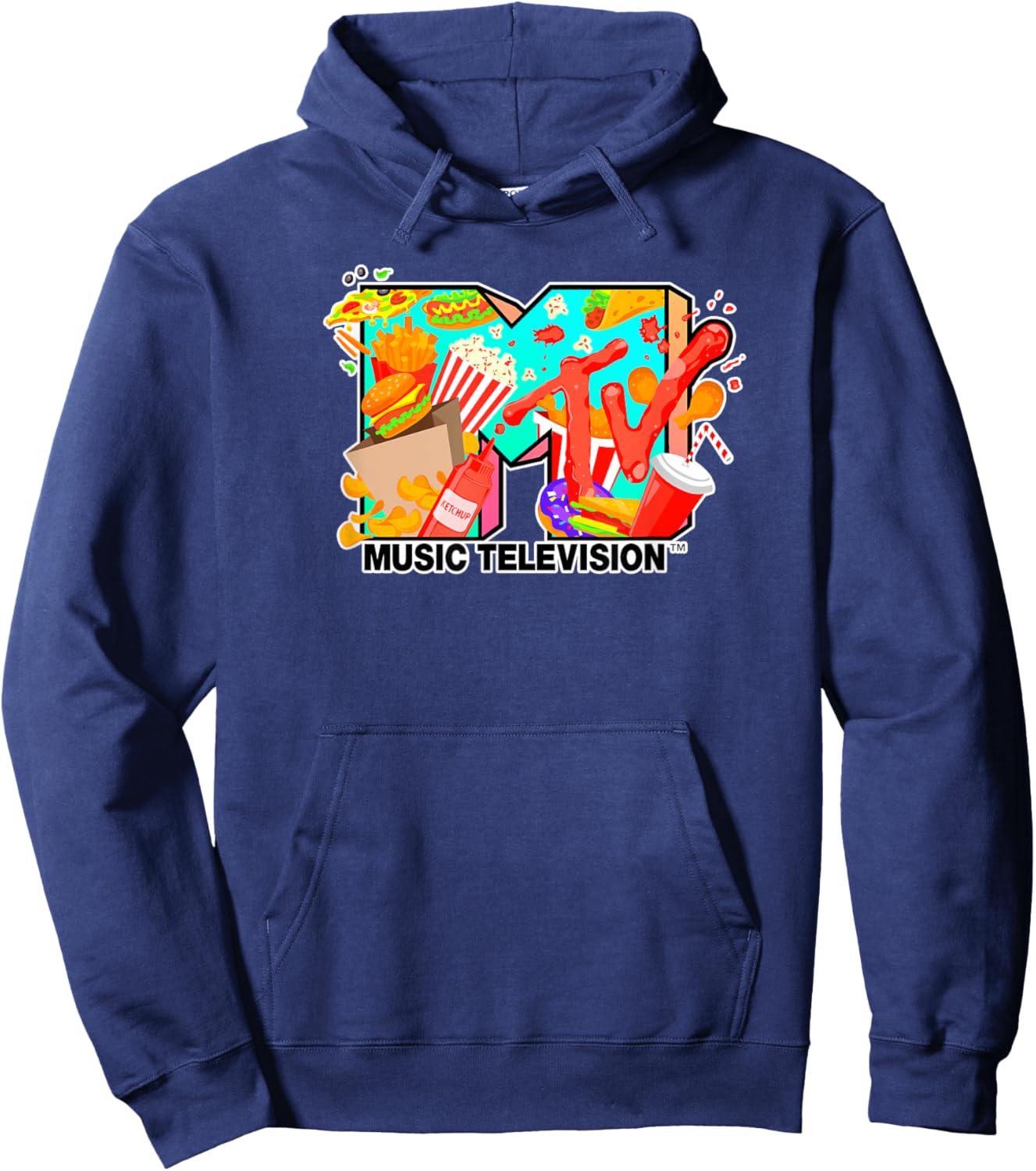 Mademark x MTV - Music Television - Fast Food Lovers Hoodie - Hoodie | Navy
