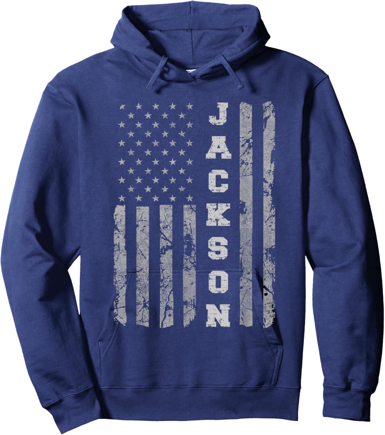 Jackson, New Jersey, American flag Hoodie - Hoodie | Navy