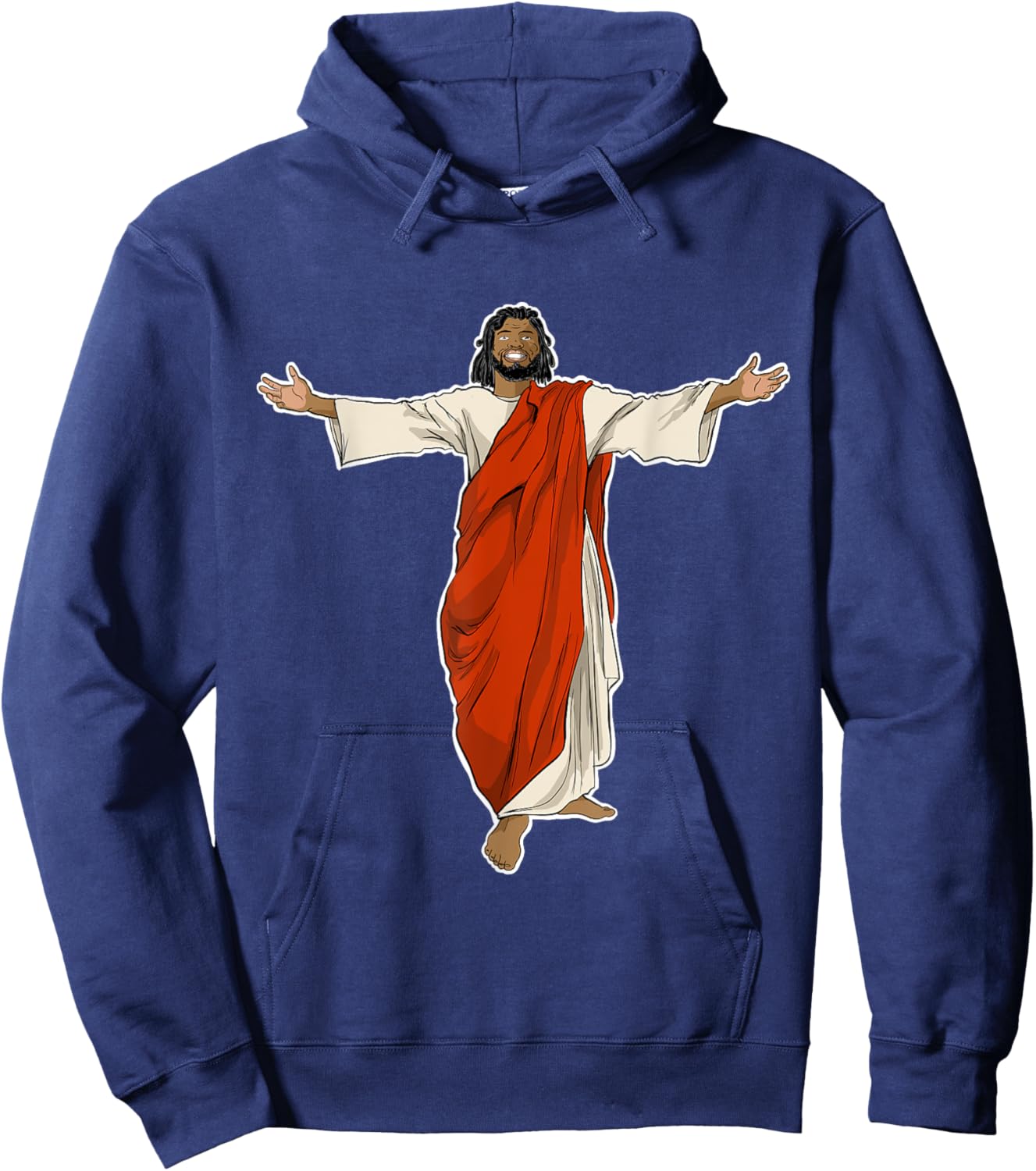Miftees Christmas Black Jesus Hoodie - Hoodie | Navy