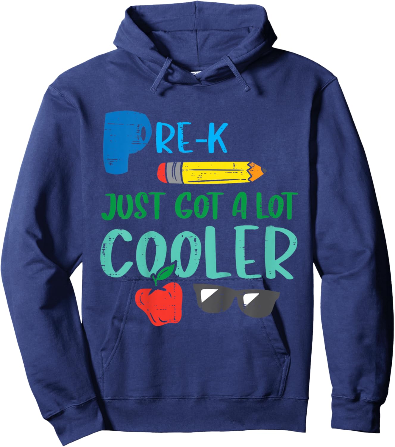 Kids Pre K Just Got Cooler First Day Of Prek Pre Kindergarten Boy Hoodie - Hoodie | Navy