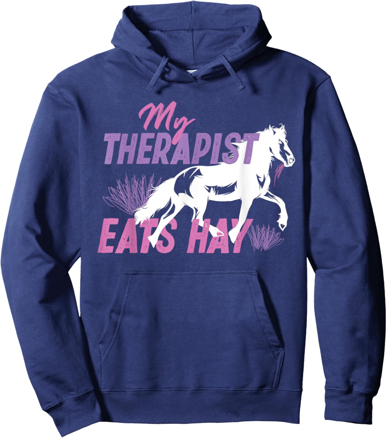 My Therapist Eats Hay Hoodie - Hoodie | Navy