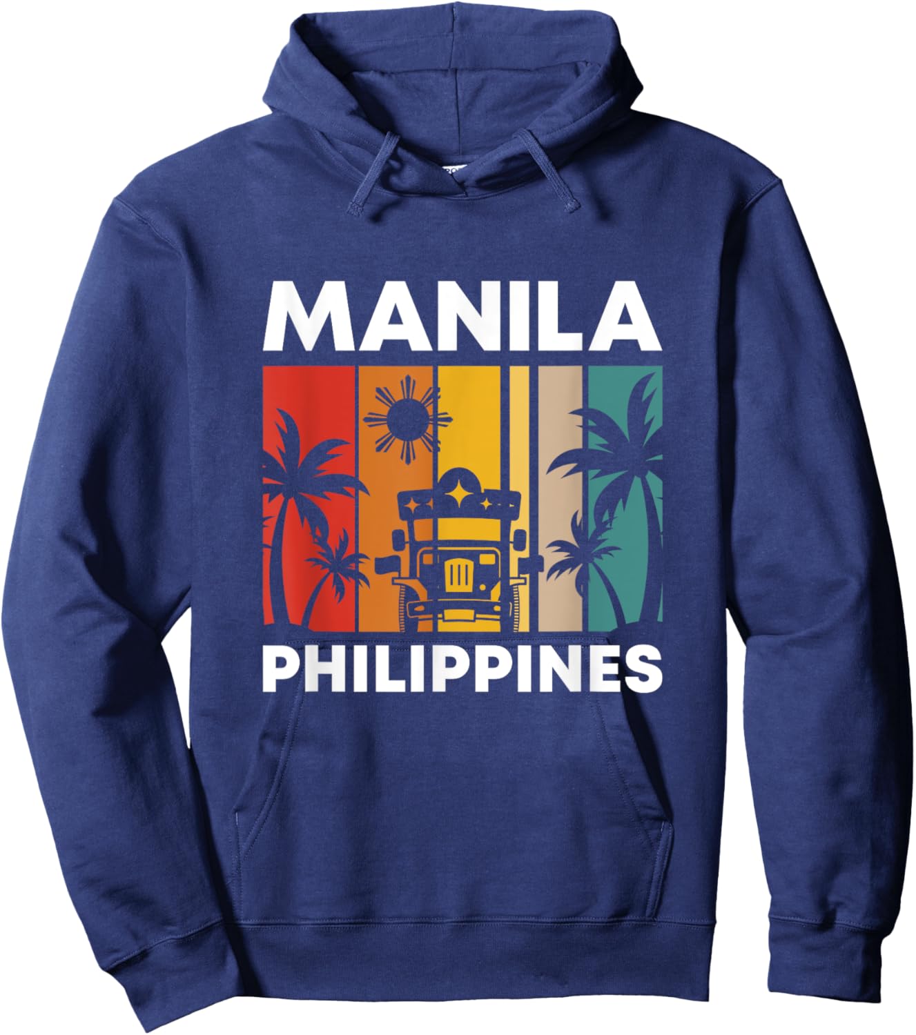70s Retro Vintage Manila Philippines Filipino Filipina Pinoy Hoodie - Hoodie | Navy