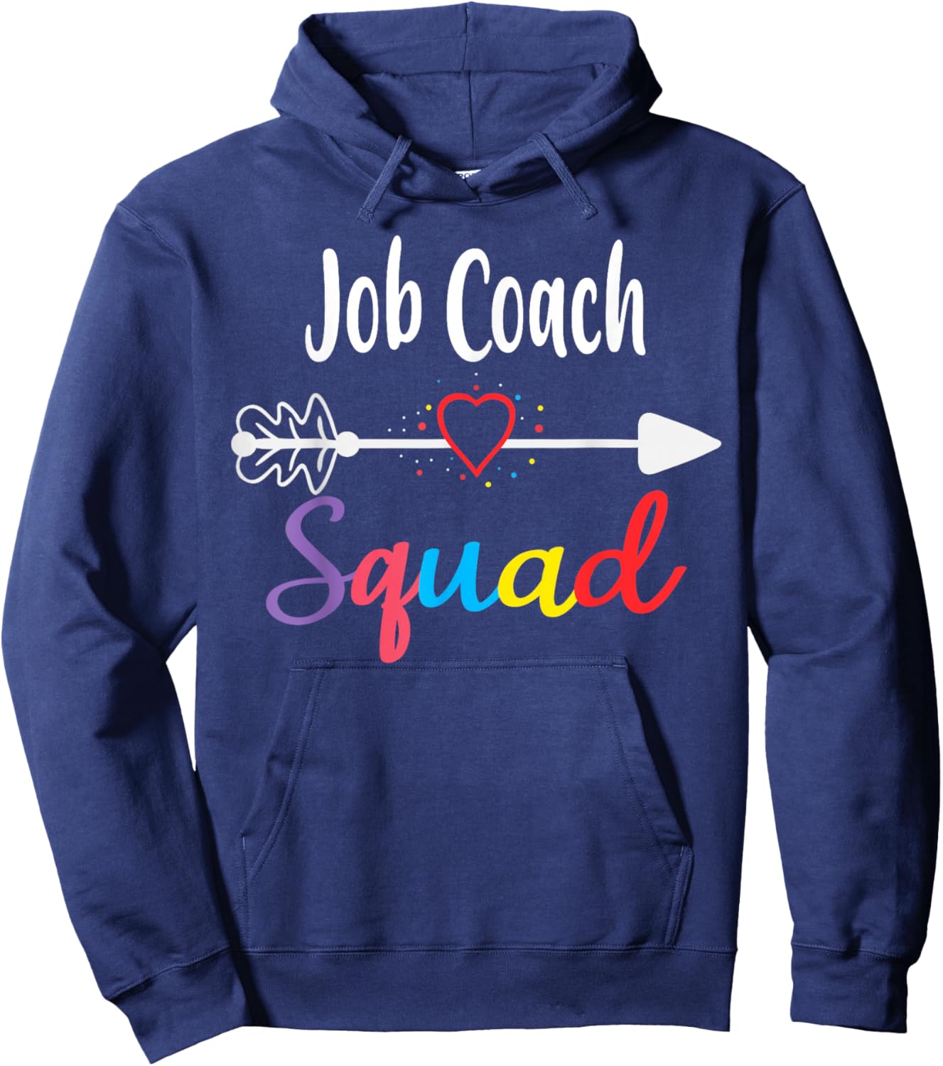 Job Coach Squad Team Funny Back To School Teacher supplies Hoodie - Hoodie | Navy