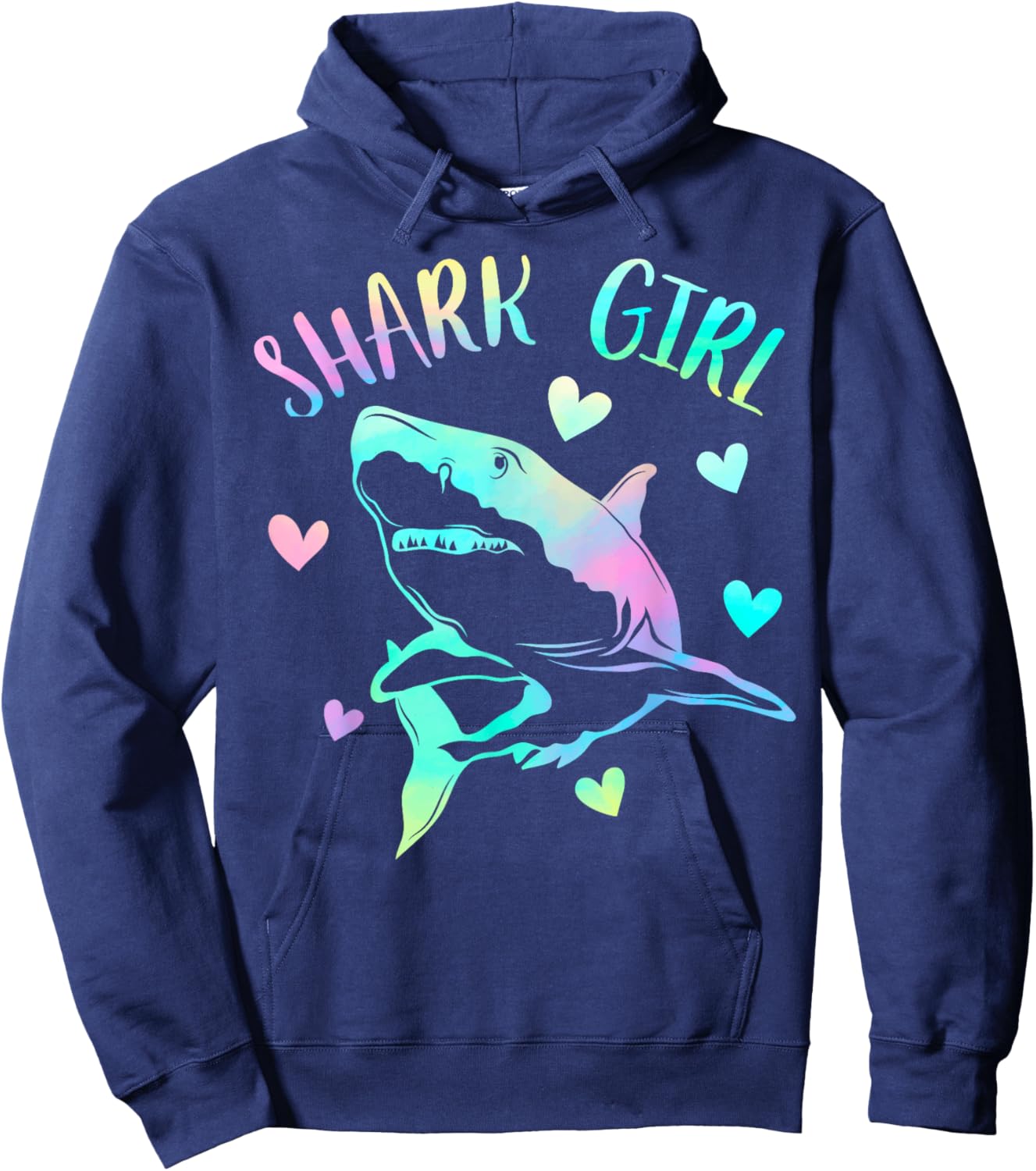 Shark Girl - Just a Girl Who Loves Sharks Lover Girls Themed Hoodie - Hoodie | Navy