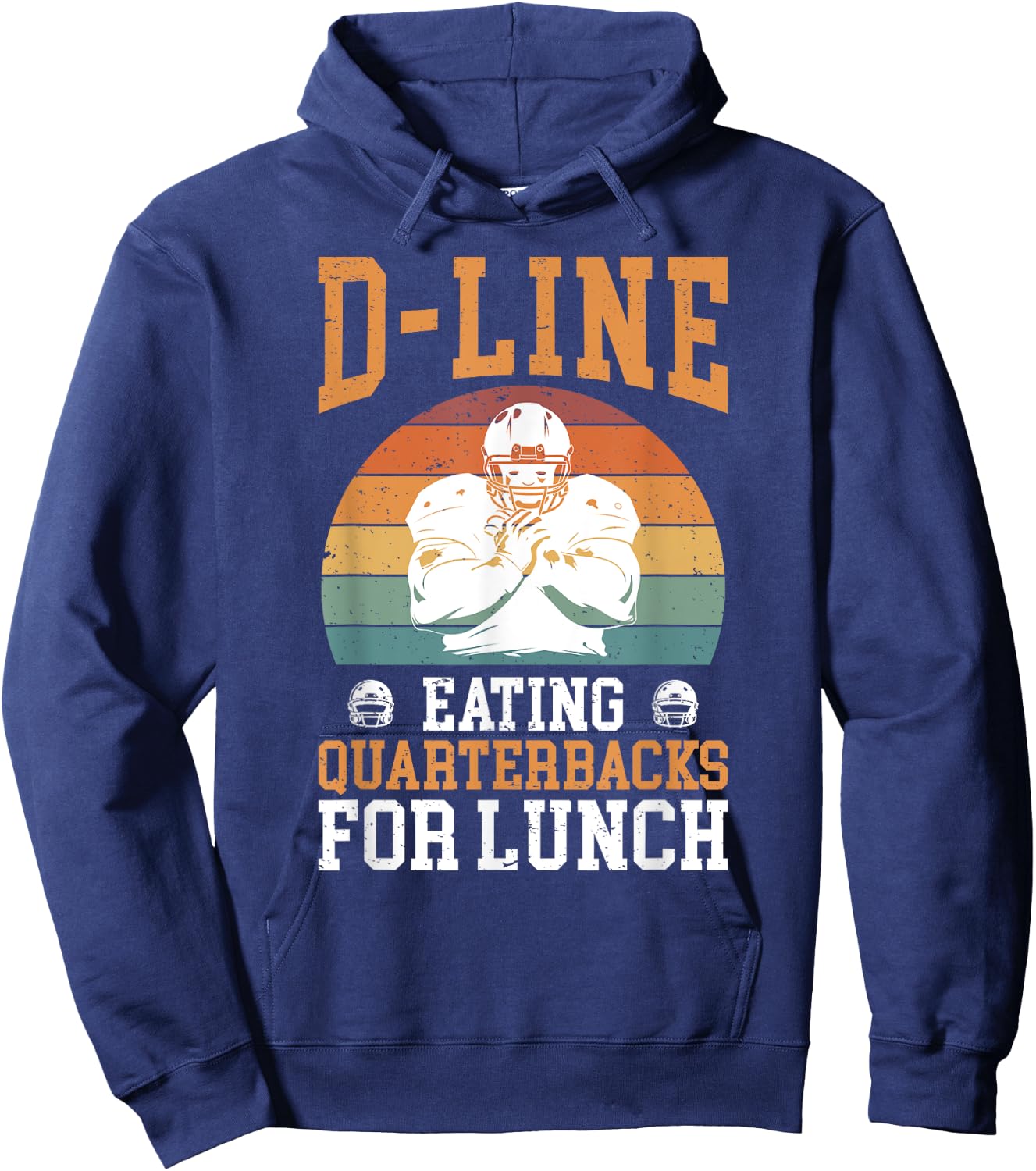 Funny D-Line D-Lineman Football Defensive Lineman Football Hoodie - Hoodie | Navy
