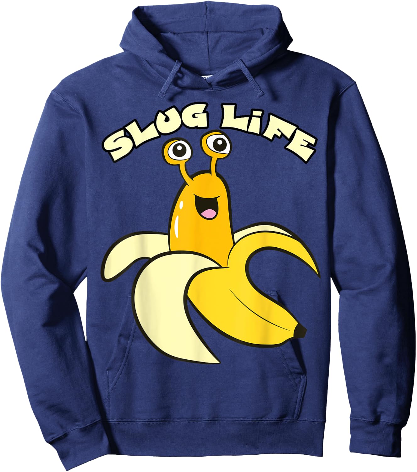 Slug Life Yellow Banana Slug Snail Lover Slug Costume Hoodie - Hoodie | Navy