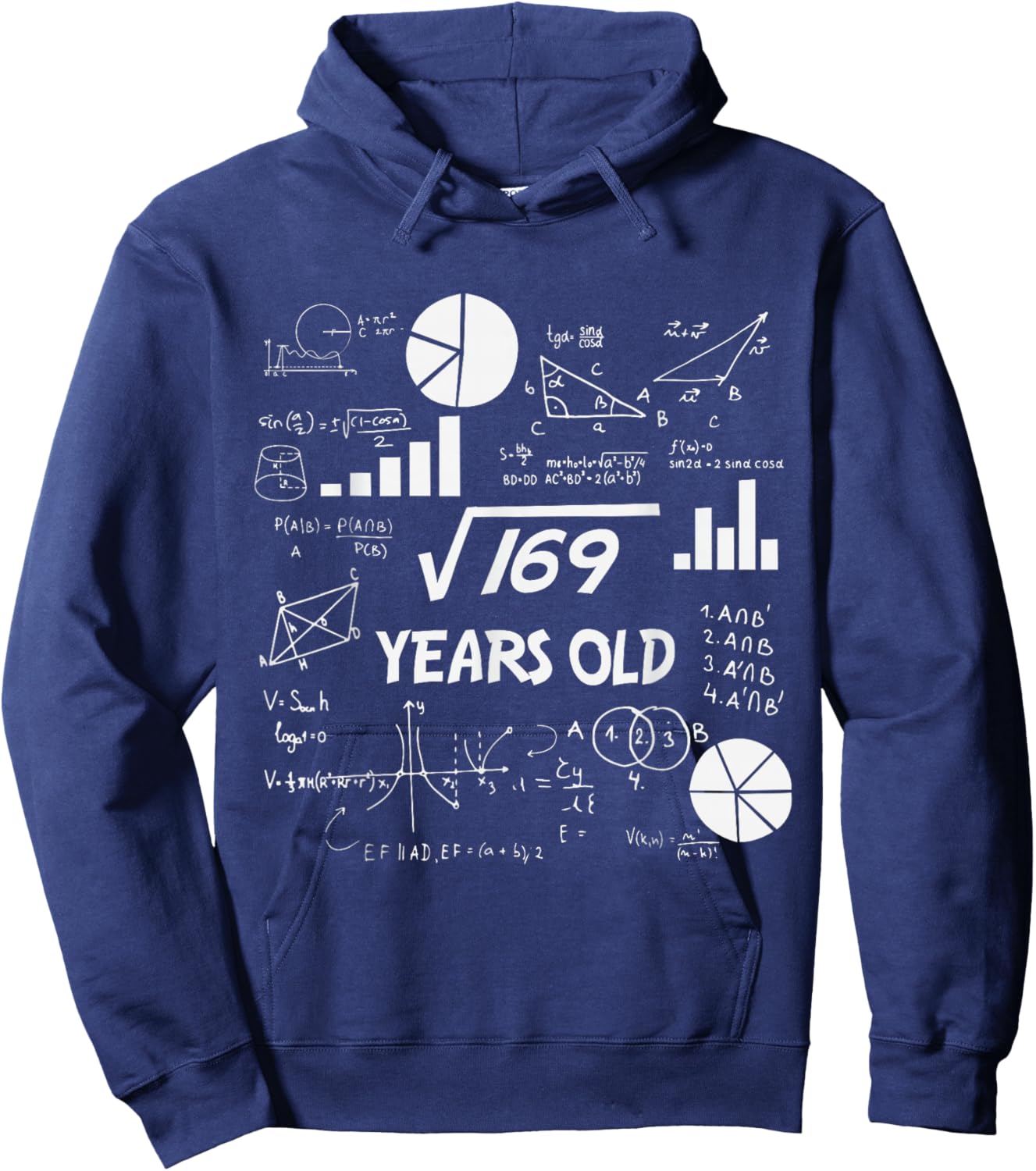 13 Years Old Math Nerd - Funny Math Equation 13th Birthday Hoodie - Hoodie | Navy