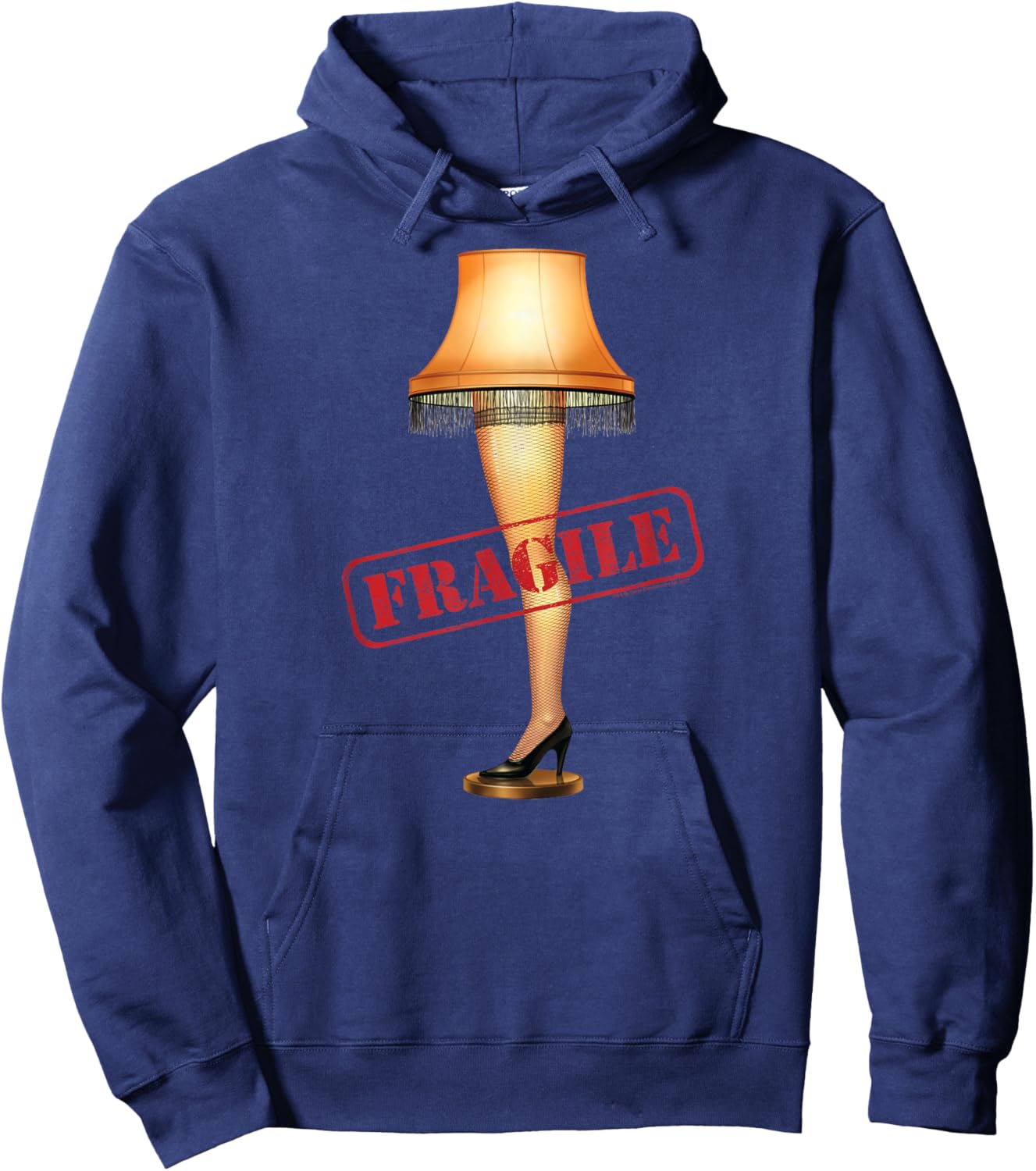 A Christmas Story Fragile Stamp Leg Lamp Funny Holiday Hoodie - Hoodie | Navy