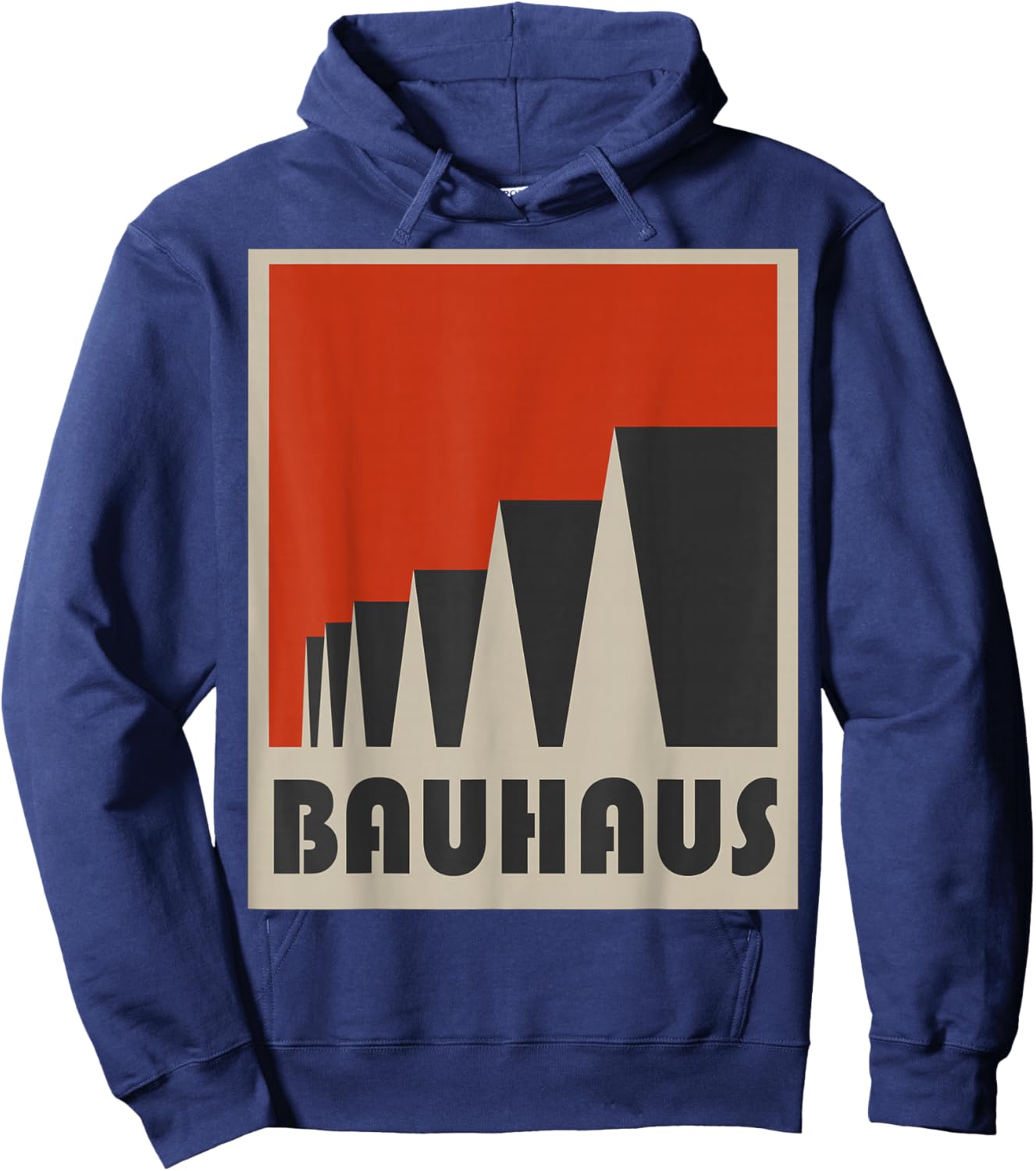 Bauhaus Beach Surf Retro 1960's California Cool Surfing Hoodie - Hoodie | Navy