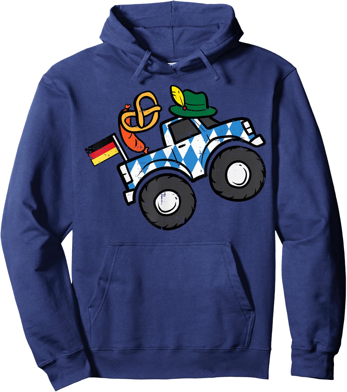 Oktoberfest Monster Truck German Boys Kids Toddler Youth Men Hoodie - Hoodie | Navy