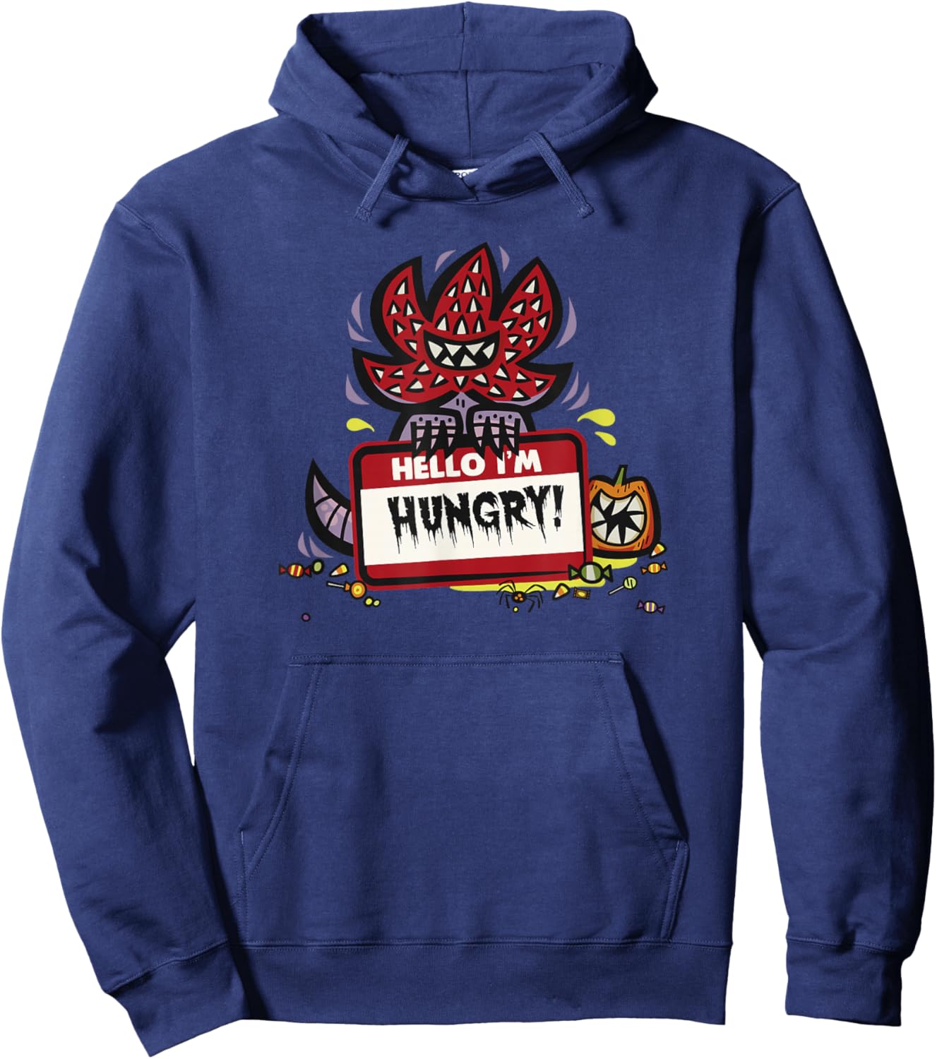 Stranger Things Halloween Demogorgon Hello I'm Hungry Hoodie - Hoodie | Navy