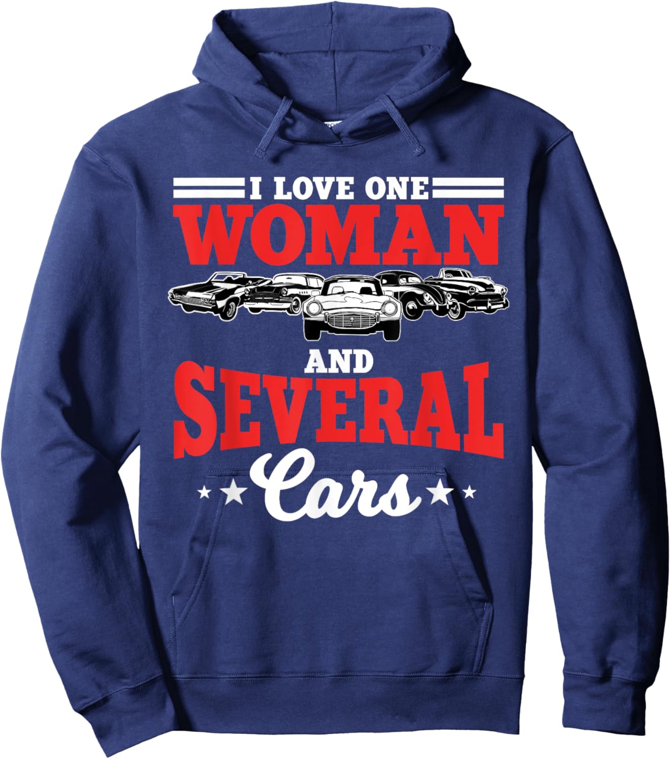 I Love One Woman And Several Cars Auto Mechanic Husband Hoodie - Hoodie | Navy