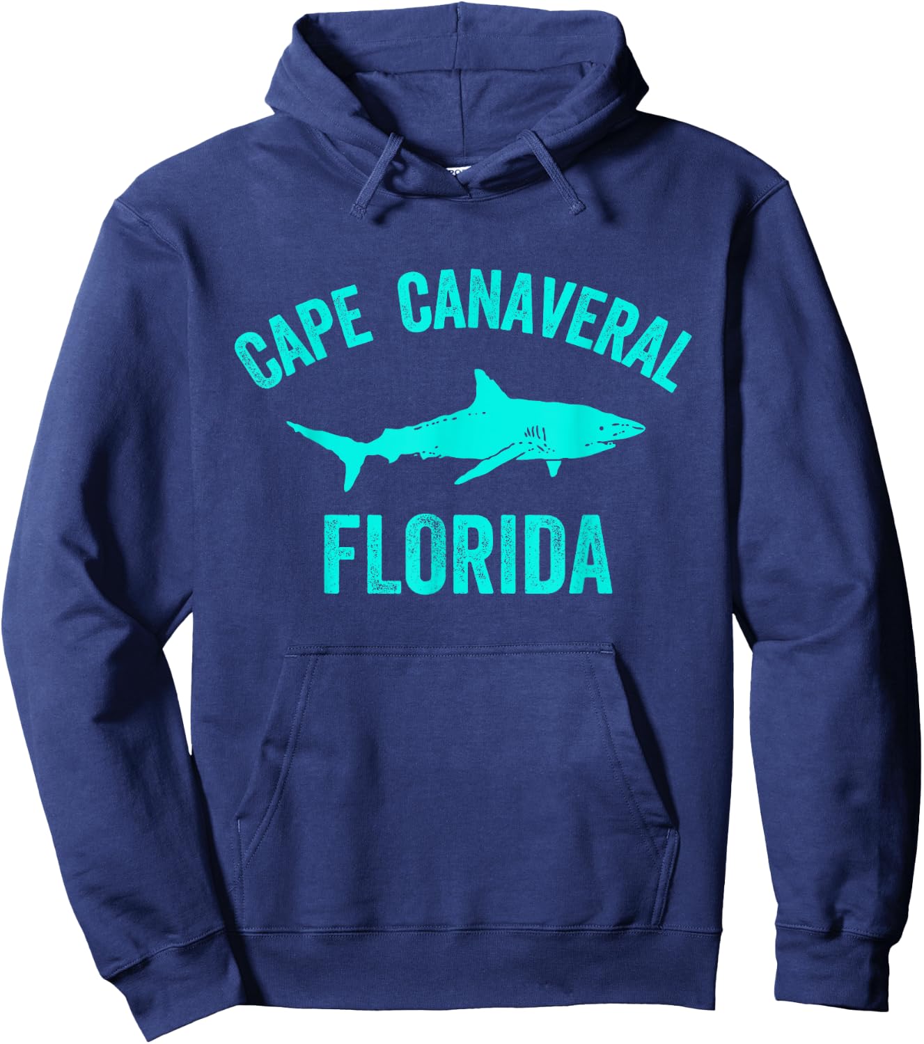 Cape Canaveral Florida Shark Shirt | Cape Canaveral Shark Hoodie - Hoodie | Navy