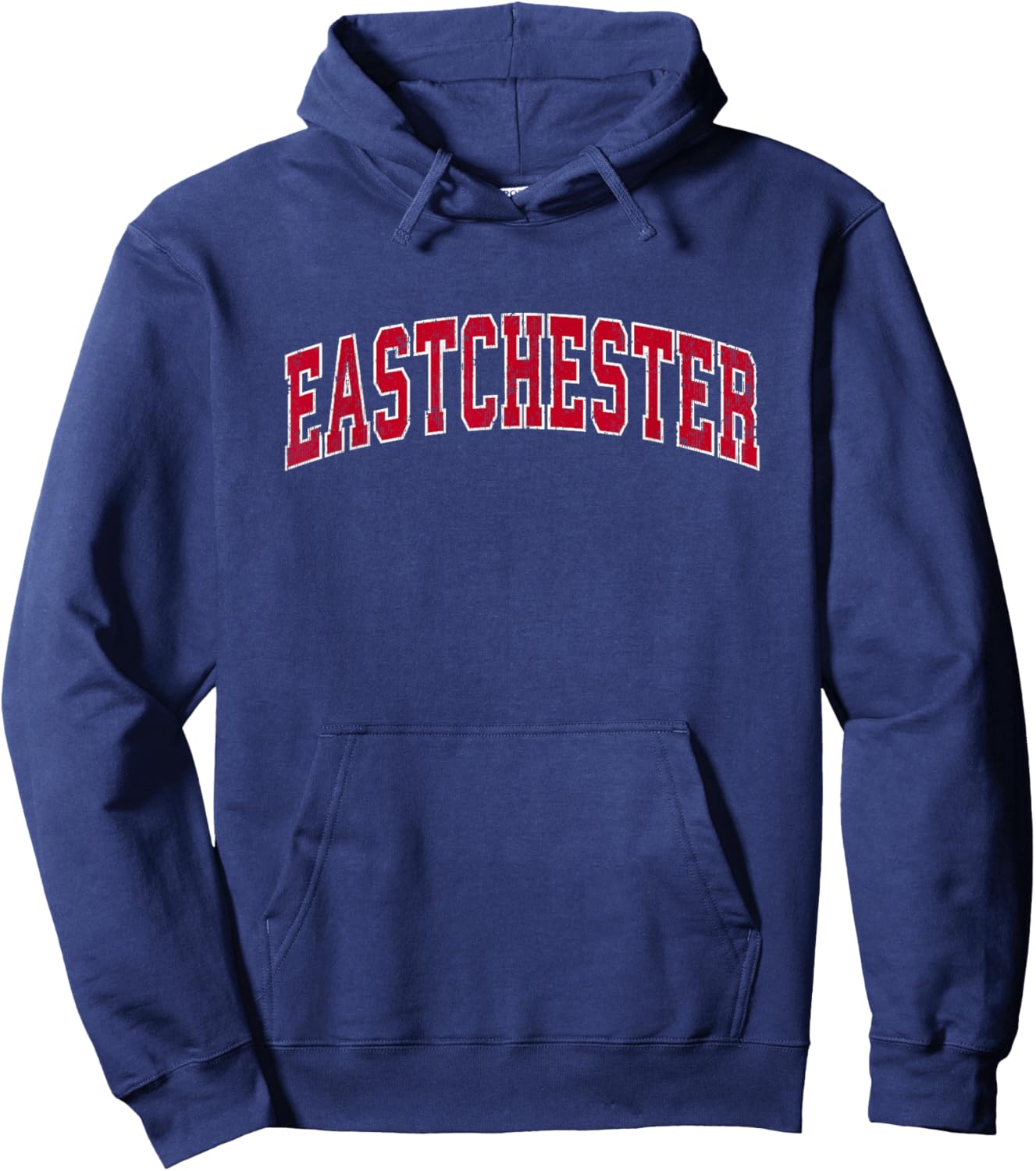 Eastchester New York NY Vintage Sports Design Red Design Hoodie - Hoodie | Navy