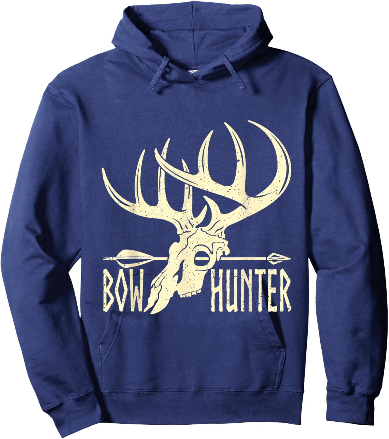 Vintage Bow Hunter American Deer Hunting Archery Hoodie - Hoodie | Navy