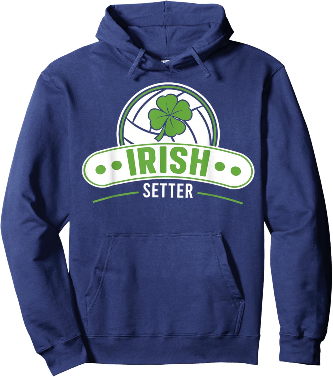 Volleyball Irish Setter Awesome Fun Volleyball Hoodie - Hoodie | Navy
