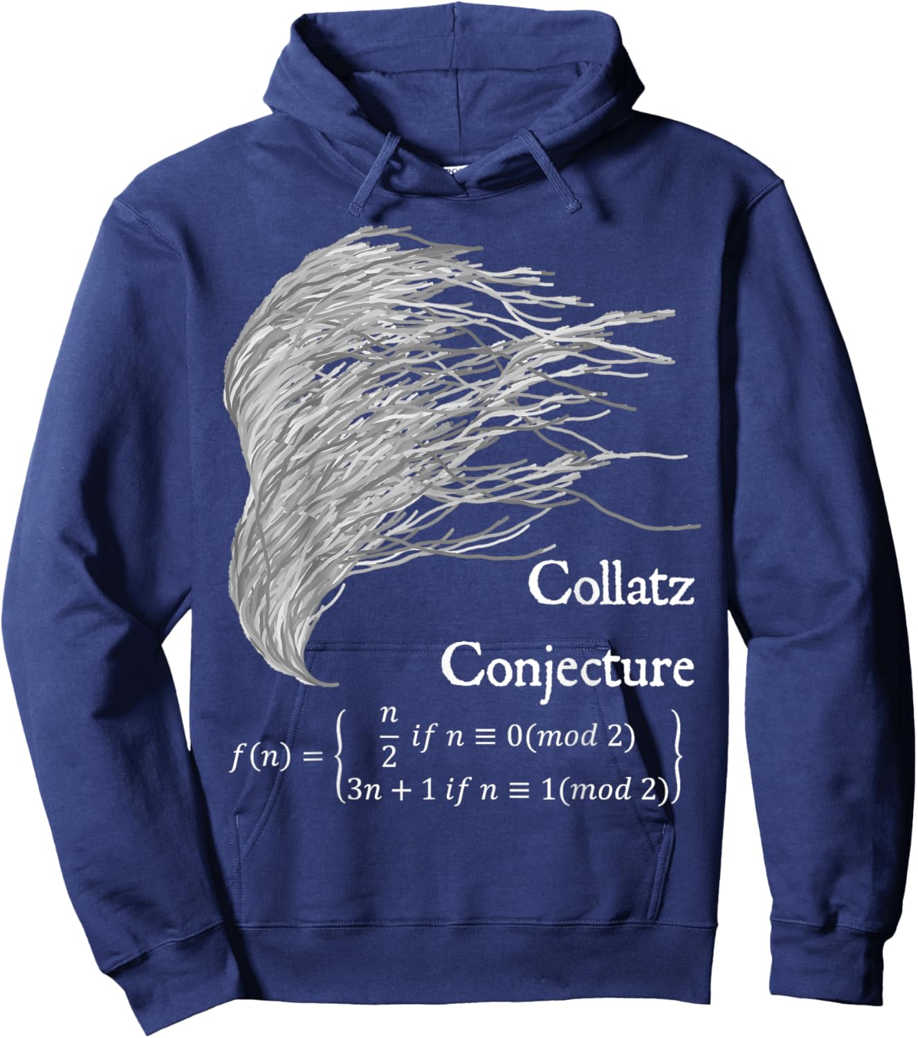 Nerdy Collatz Conjecture 3n+1 Math Teacher Geek Gift Women Girls Kids Hoodie - Hoodie | Navy