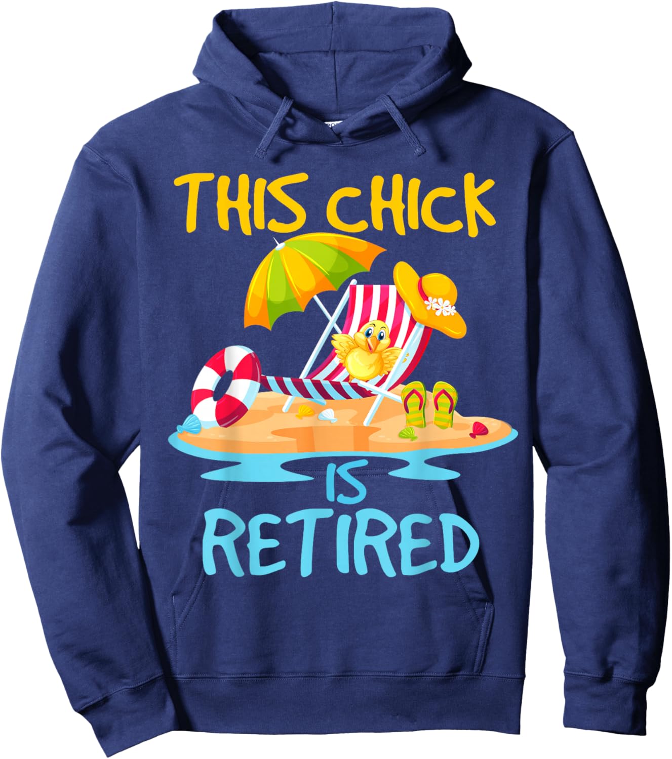 This Chick is retired Women Retirement Hoodie - Hoodie | Navy