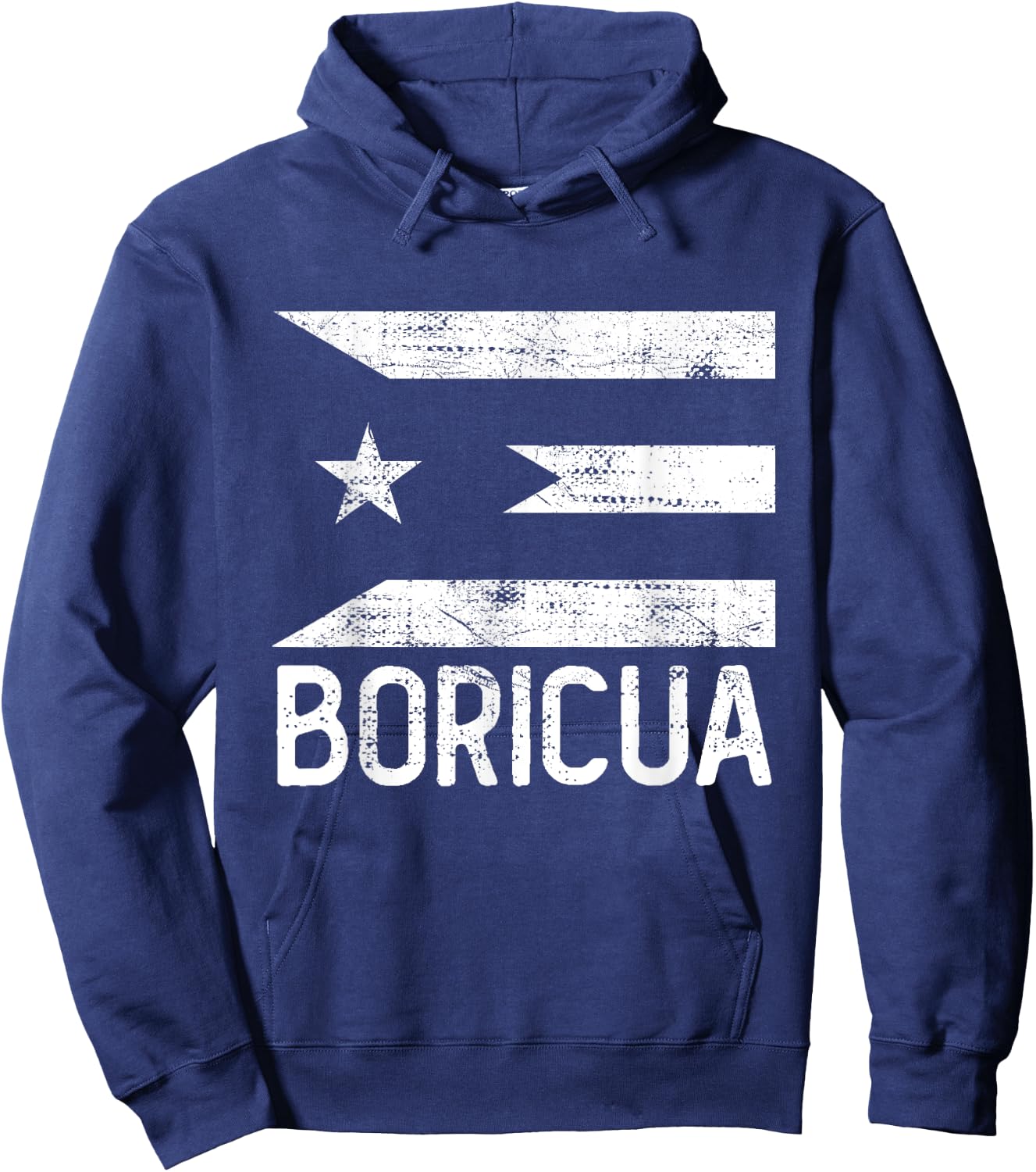 boricua black Puerto Rico flag hispanic heritage month Hoodie - Hoodie | Navy