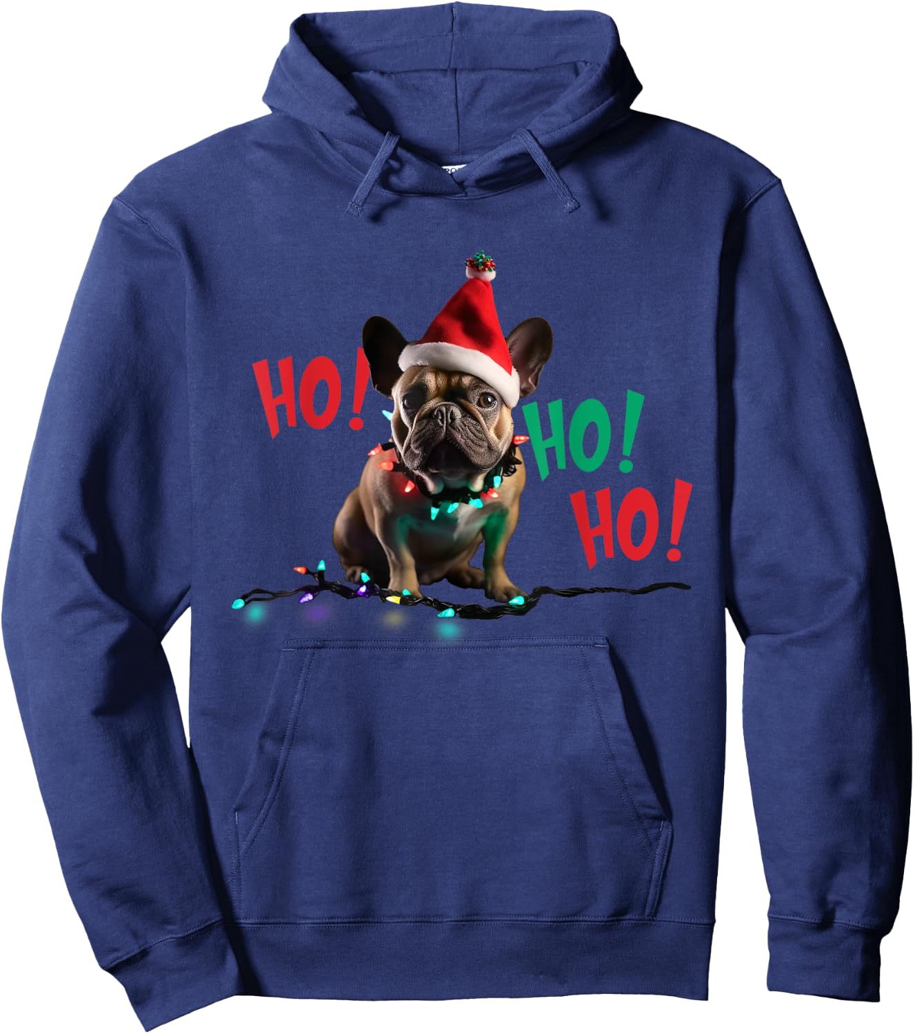 Merry Dogmas Frenchie Christmas Hoodie - Hoodie | Navy