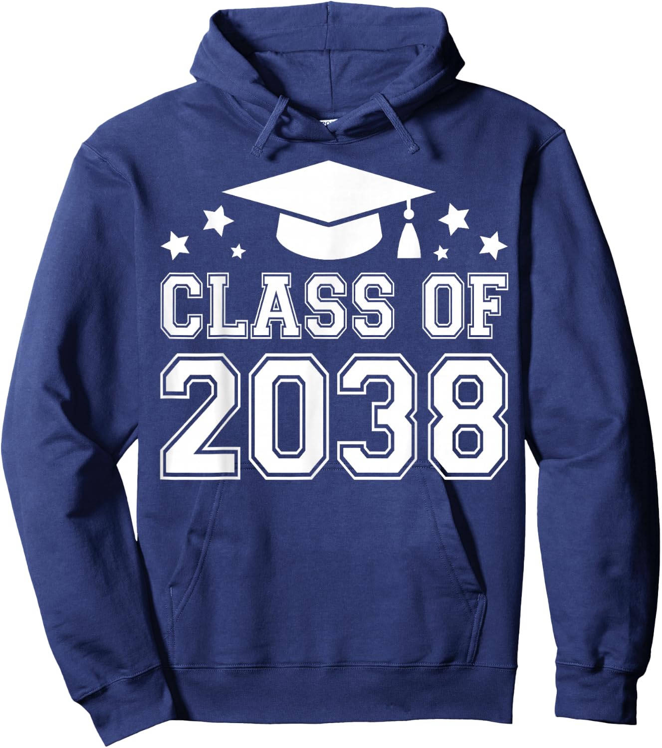 Class of 2038 Grow with Me Handprint Pre-K 12th Grade Hoodie - Hoodie | Navy