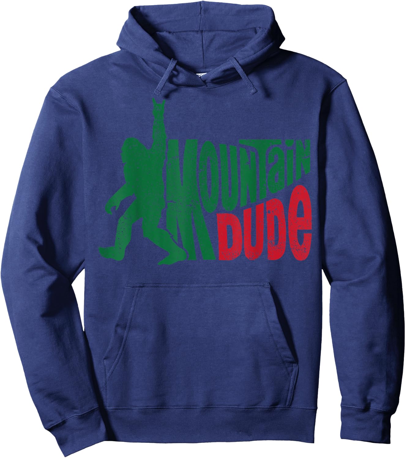 Mountain Dude Funny Bigfoot Sasquatch Rock On Hiking Hoodie - Hoodie | Navy