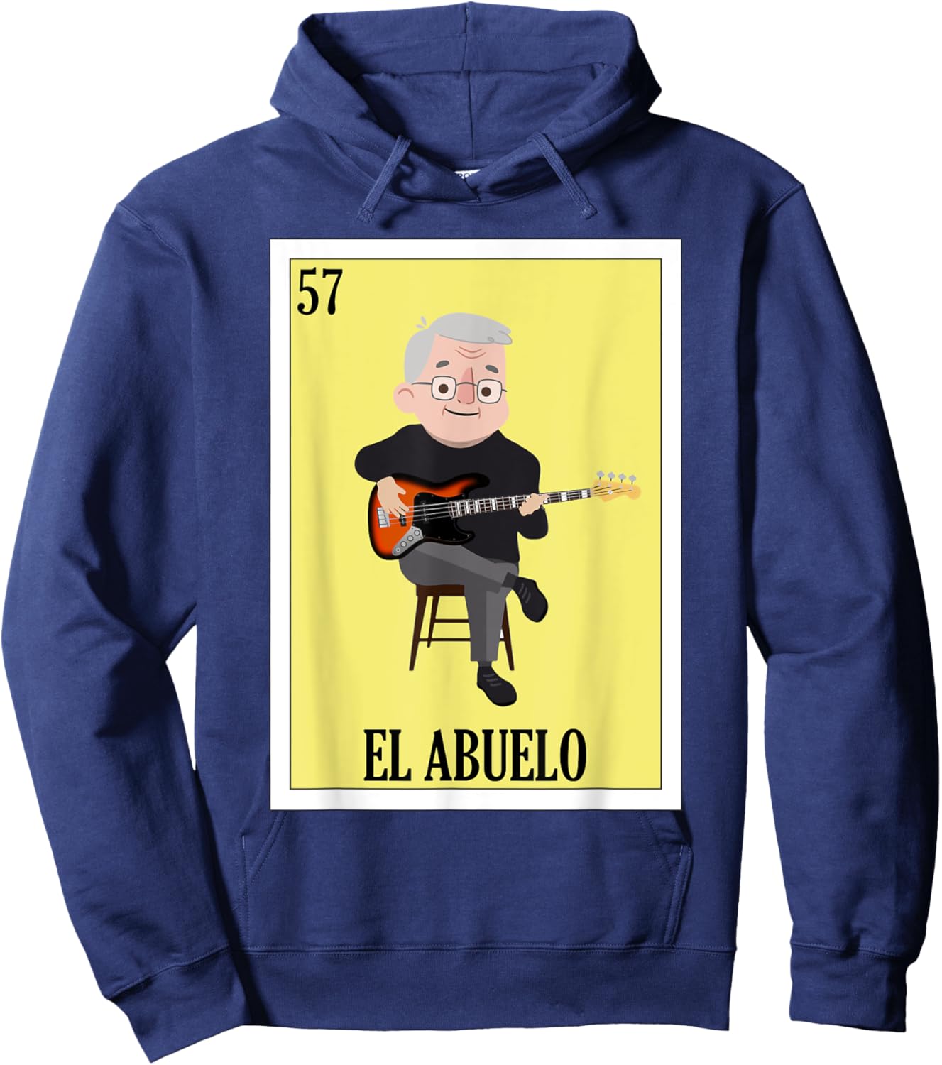 Funny Mexican Guitar Design for Grandpa - El Abuelo Hoodie - Hoodie | Navy