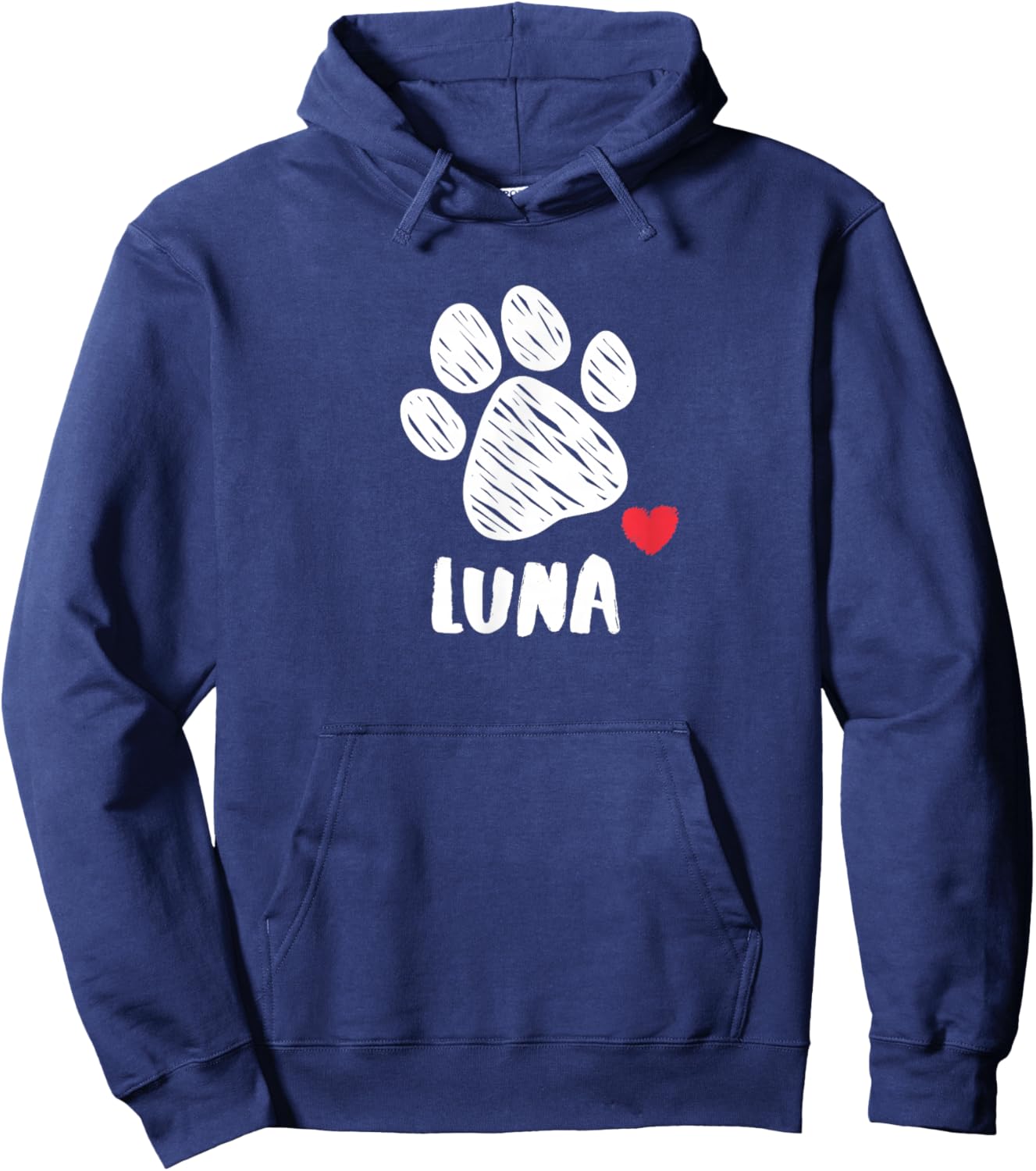 Luna My Dog Luna I love My Dog Luna Puppy Love Dog Lover Hoodie - Hoodie | Navy