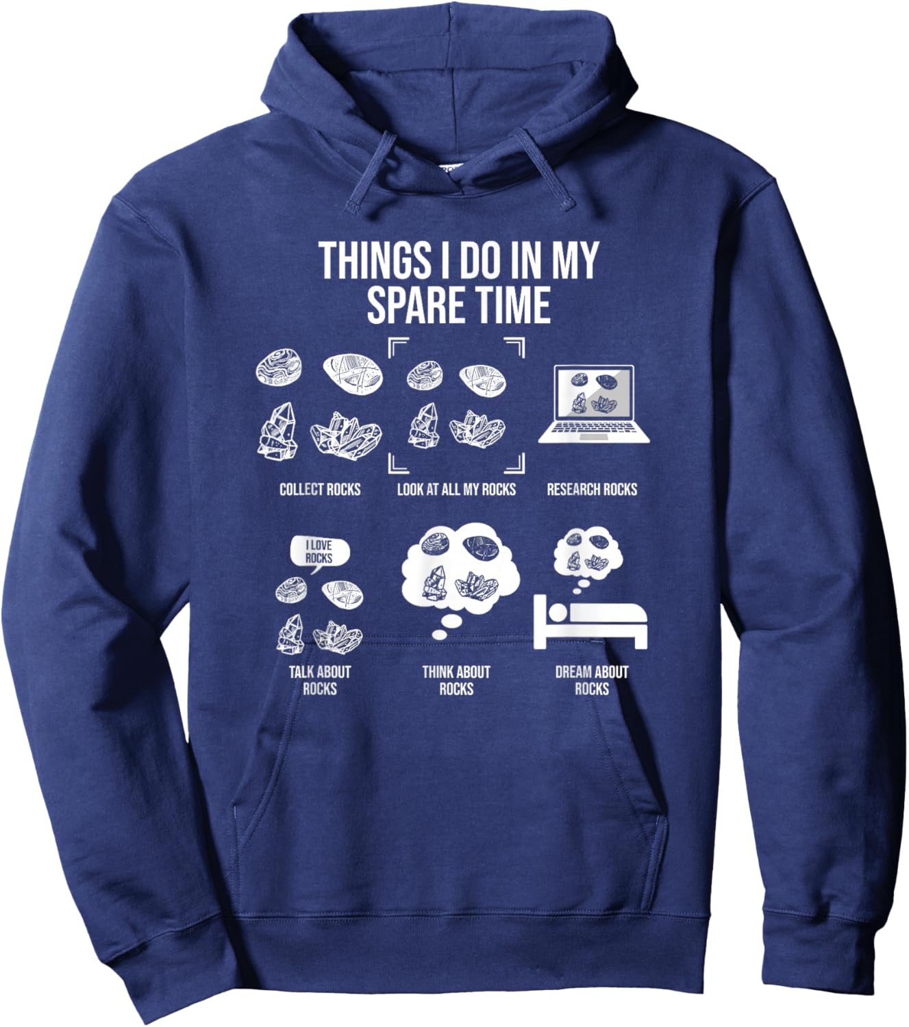 Things I Do In My Spare Time, Rock Collecting Hoodie - Hoodie | Navy