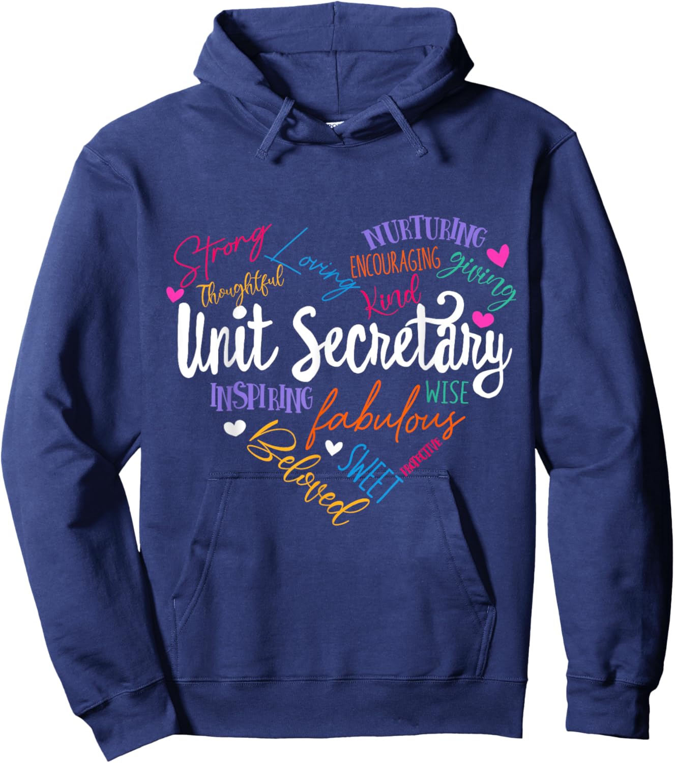 Unit Secretary Appreciation Week healthcare workers Women Hoodie - Hoodie | Navy