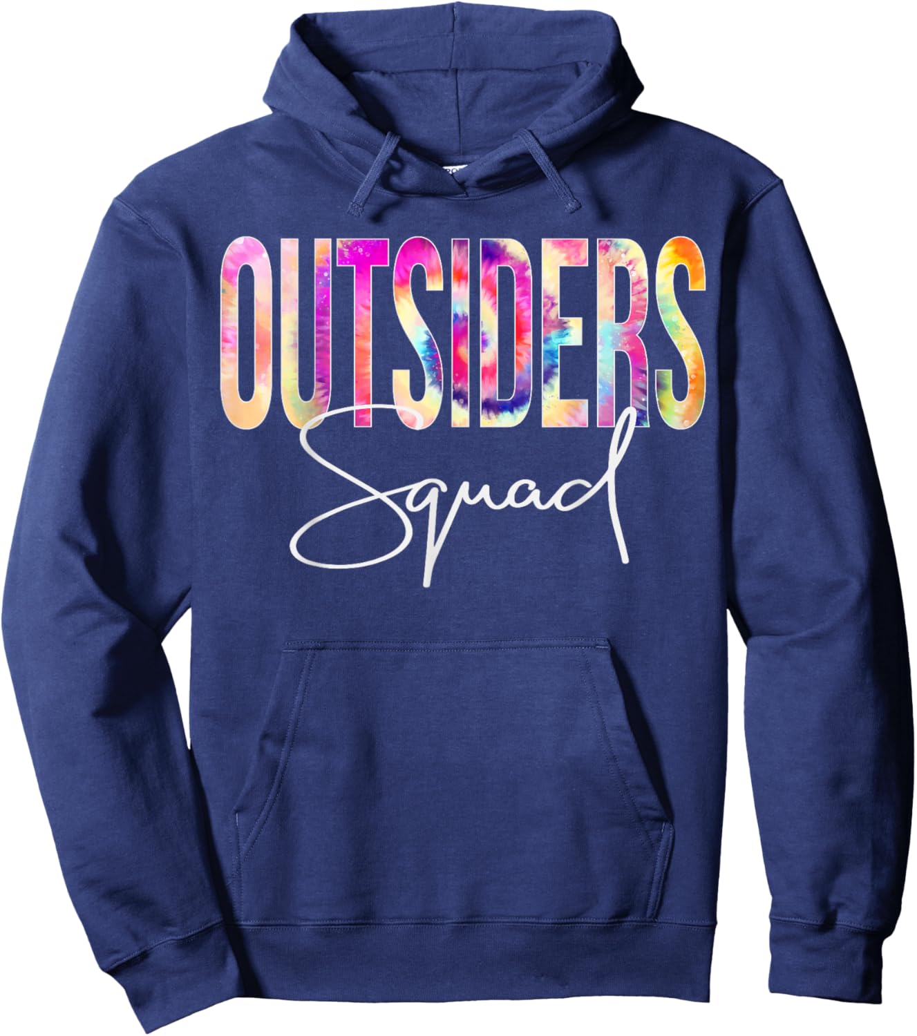 Outsiders Squad Tie Dye Back to School Women Appreciation Hoodie - Hoodie | Navy
